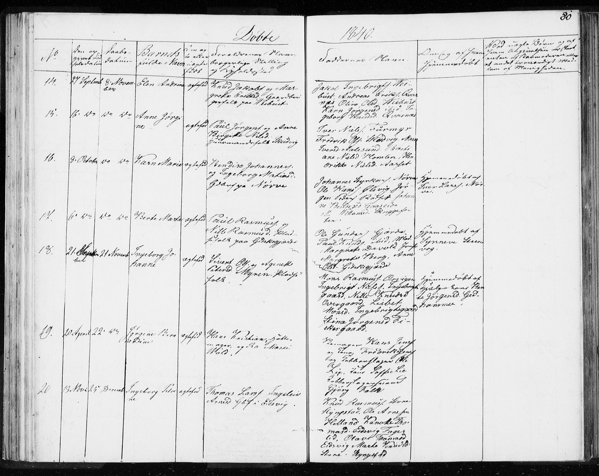 Ministerialprotokoller, klokkerbøker og fødselsregistre - Møre og Romsdal, SAT/A-1454/528/L0414: Curate's parish register no. 528B02, 1833-1844, p. 80