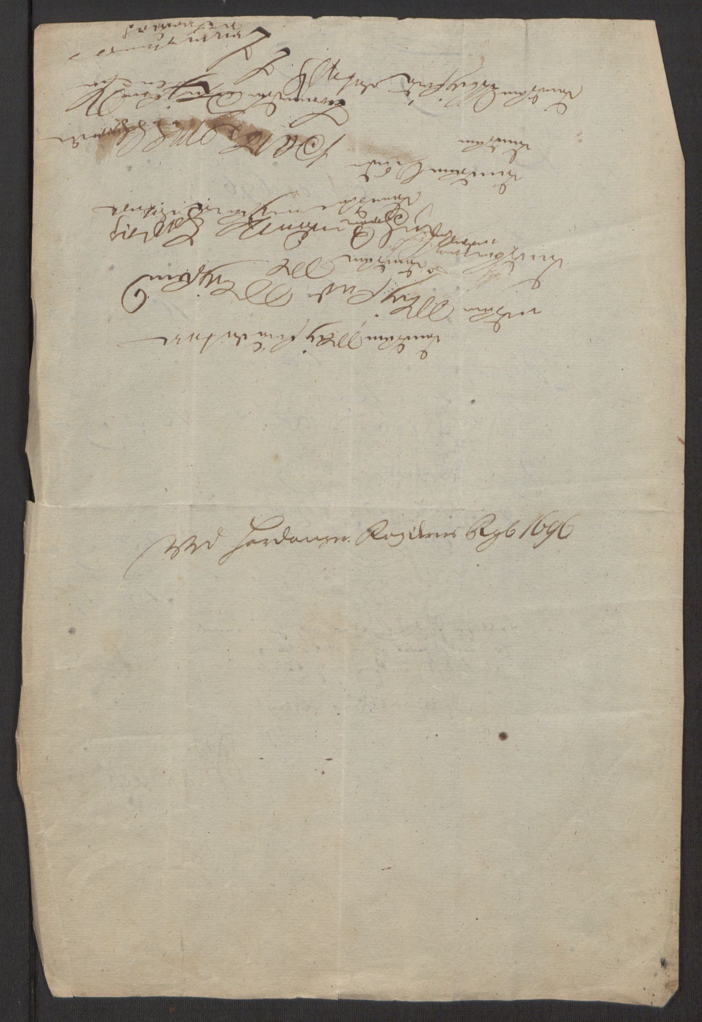 Rentekammeret inntil 1814, Reviderte regnskaper, Fogderegnskap, RA/EA-4092/R48/L2976: Fogderegnskap Sunnhordland og Hardanger, 1695-1696, p. 473