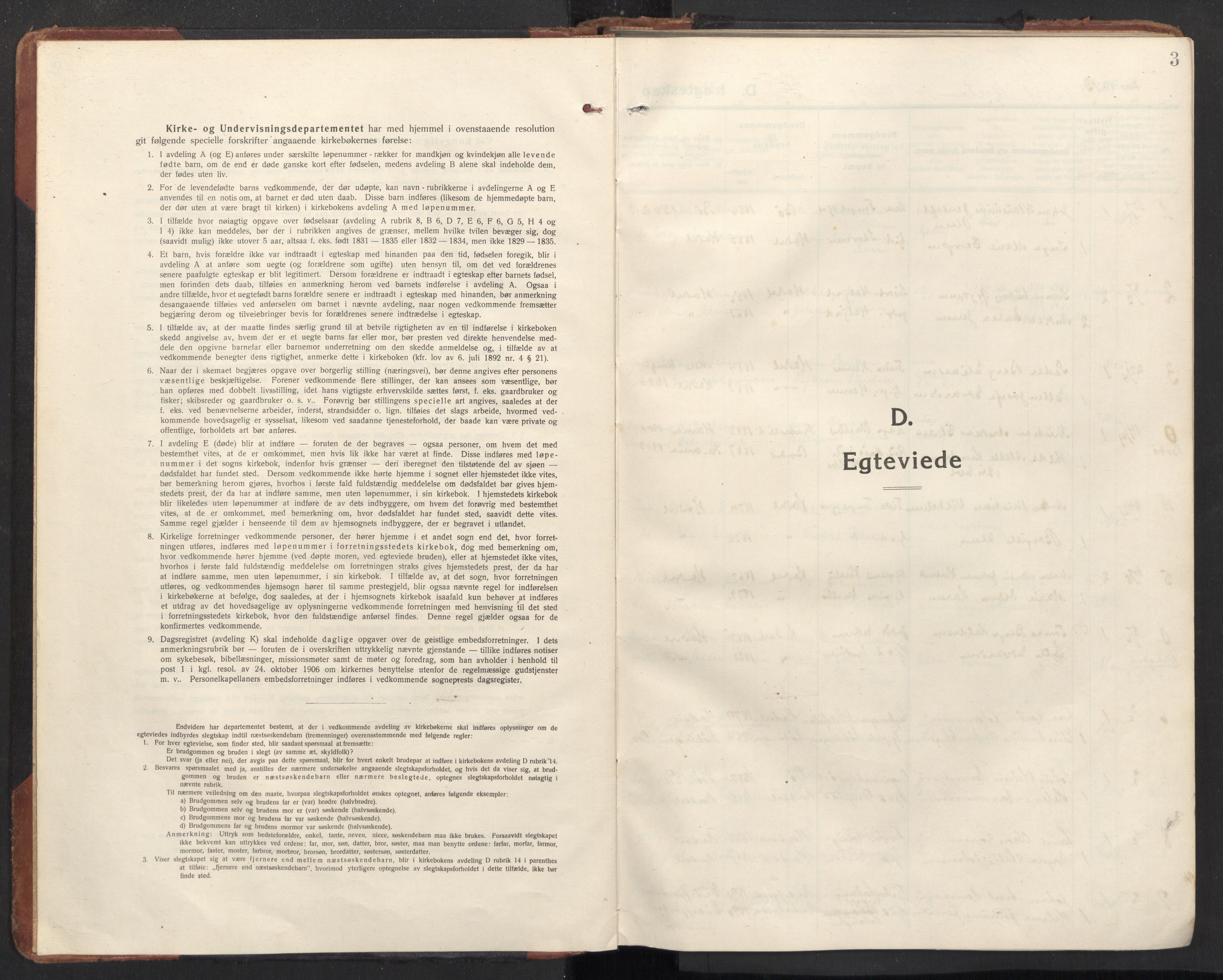 Ministerialprotokoller, klokkerbøker og fødselsregistre - Nordland, SAT/A-1459/888/L1269: Parish register (copy) no. 888C11, 1913-1937, p. 3