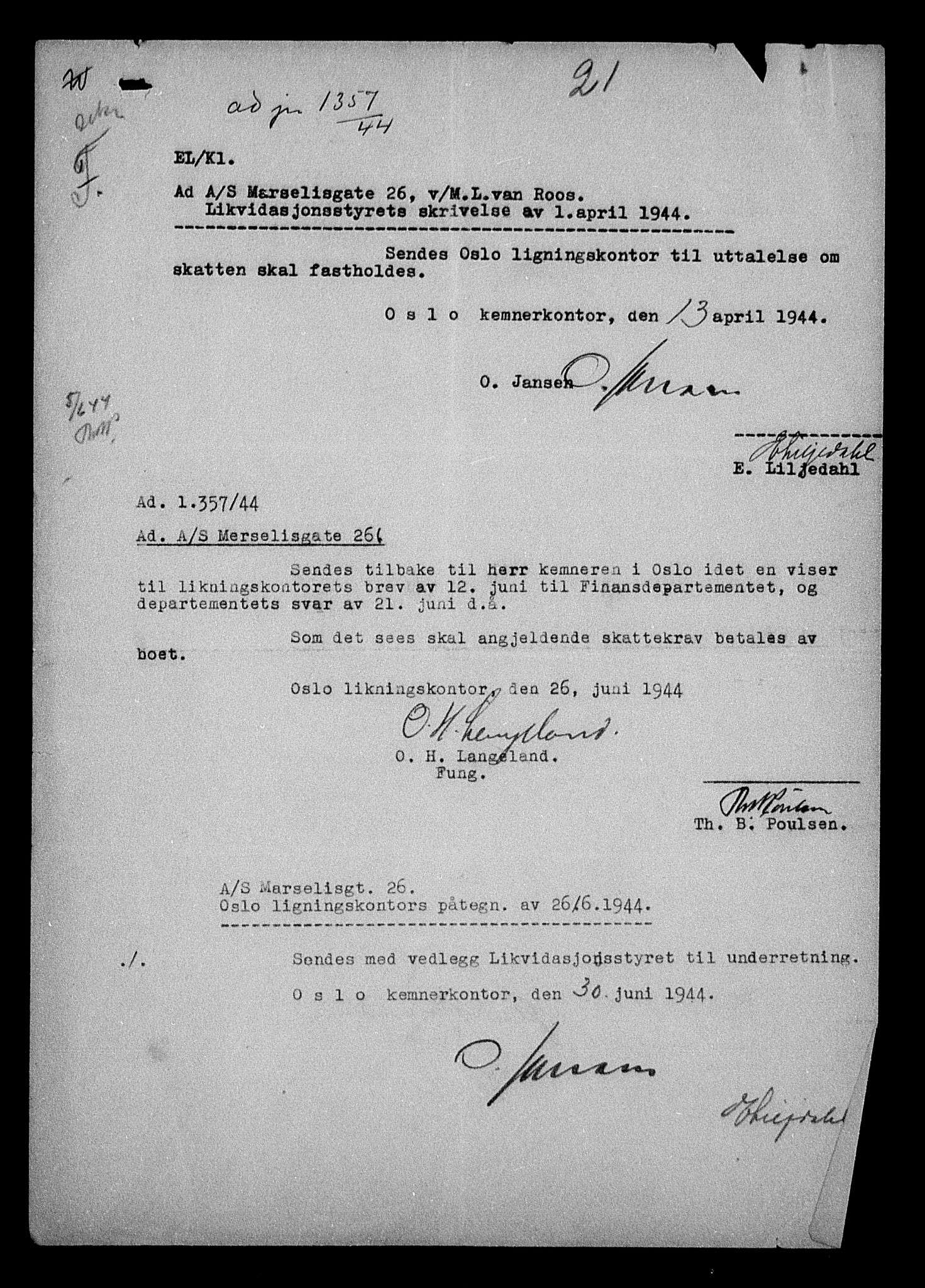 Justisdepartementet, Tilbakeføringskontoret for inndratte formuer, AV/RA-S-1564/H/Hc/Hcc/L0973: --, 1945-1947, p. 33