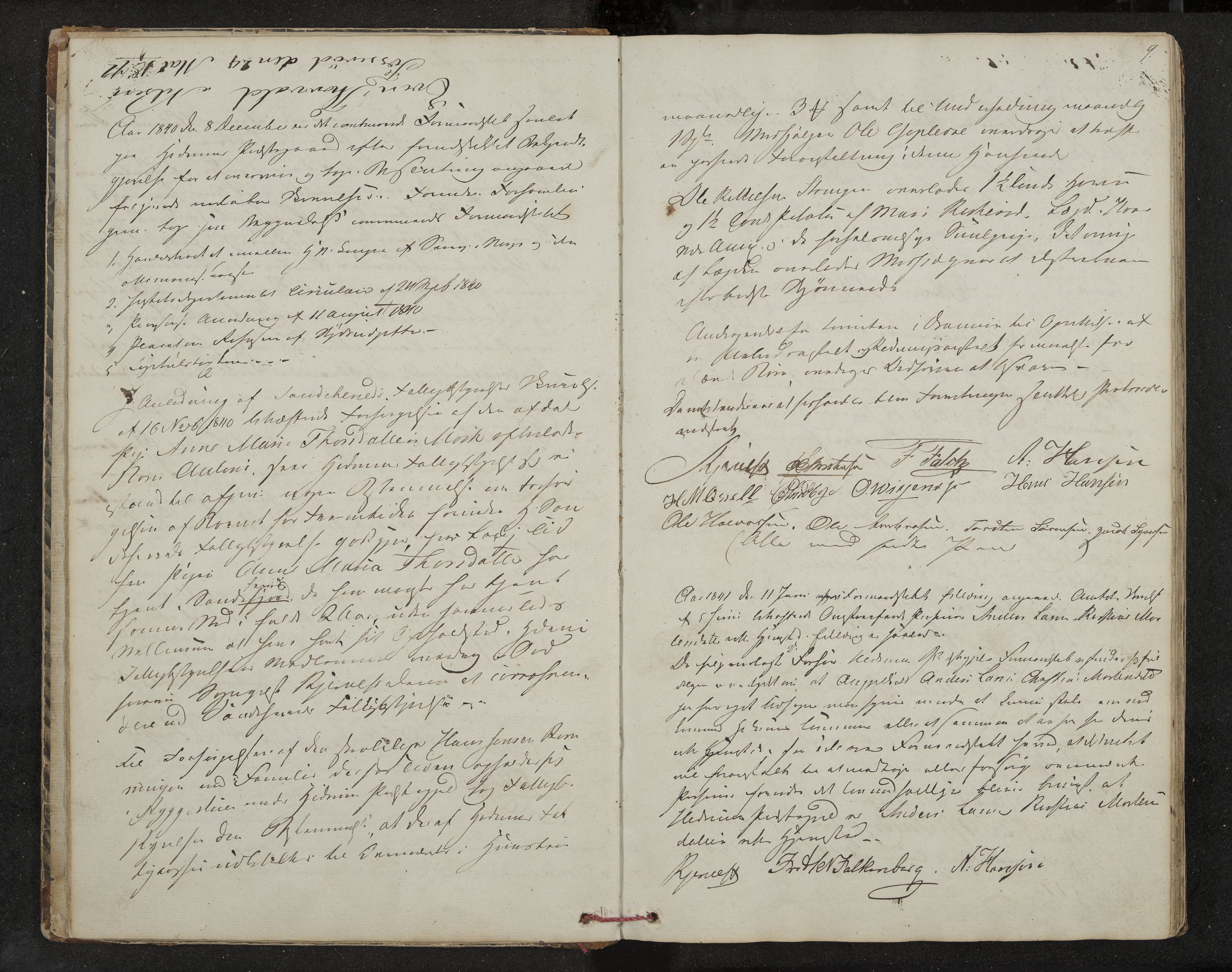 Hedrum formannskap og sentraladministrasjon, IKAK/0727021/A/Aa/L0001: Møtebok med register, 1837-1853, p. 9