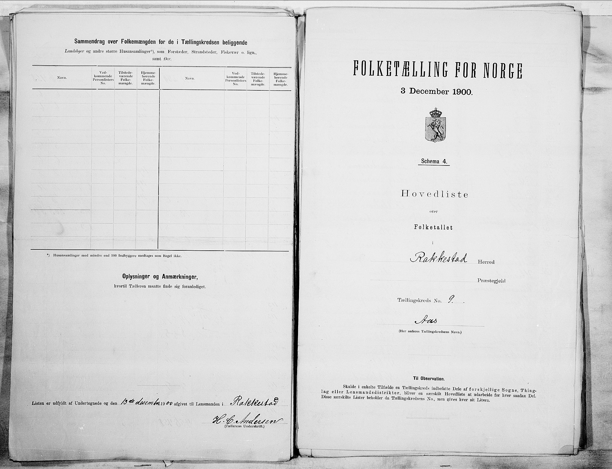 SAO, 1900 census for Rakkestad, 1900, p. 26