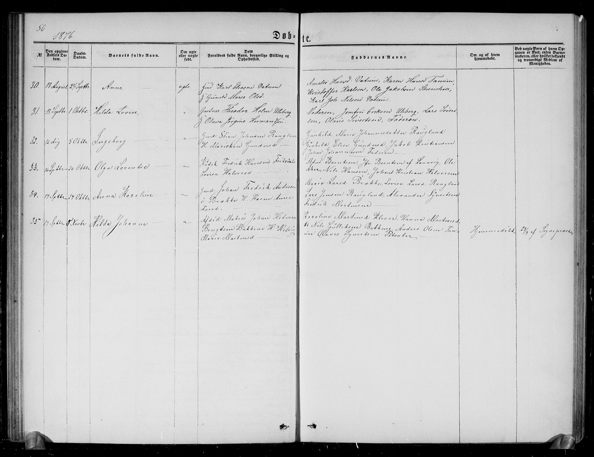 Brunlanes kirkebøker, SAKO/A-342/G/Ga/L0002: Parish register (copy) no. I 2, 1866-1876, p. 56