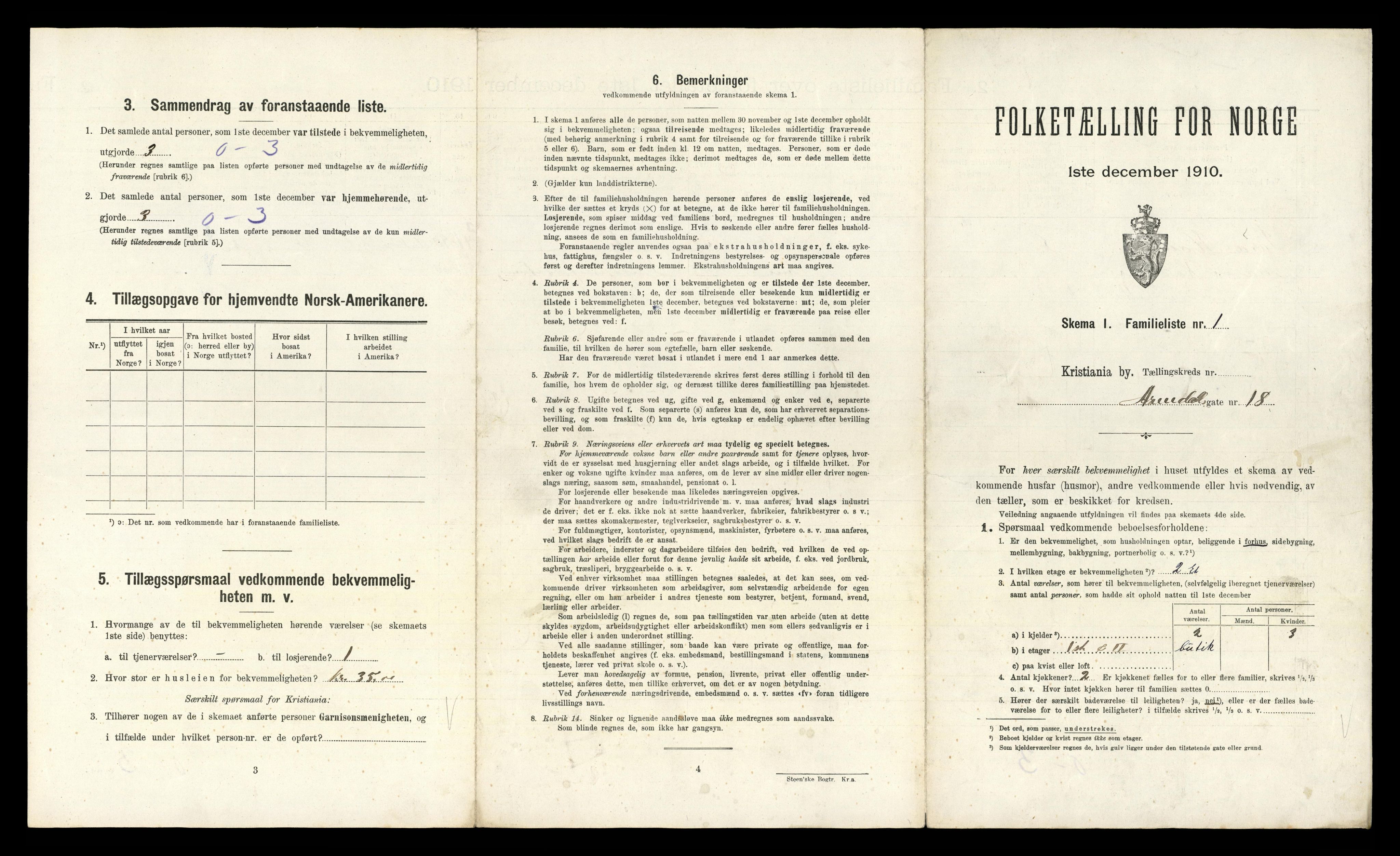 RA, 1910 census for Kristiania, 1910, p. 3511