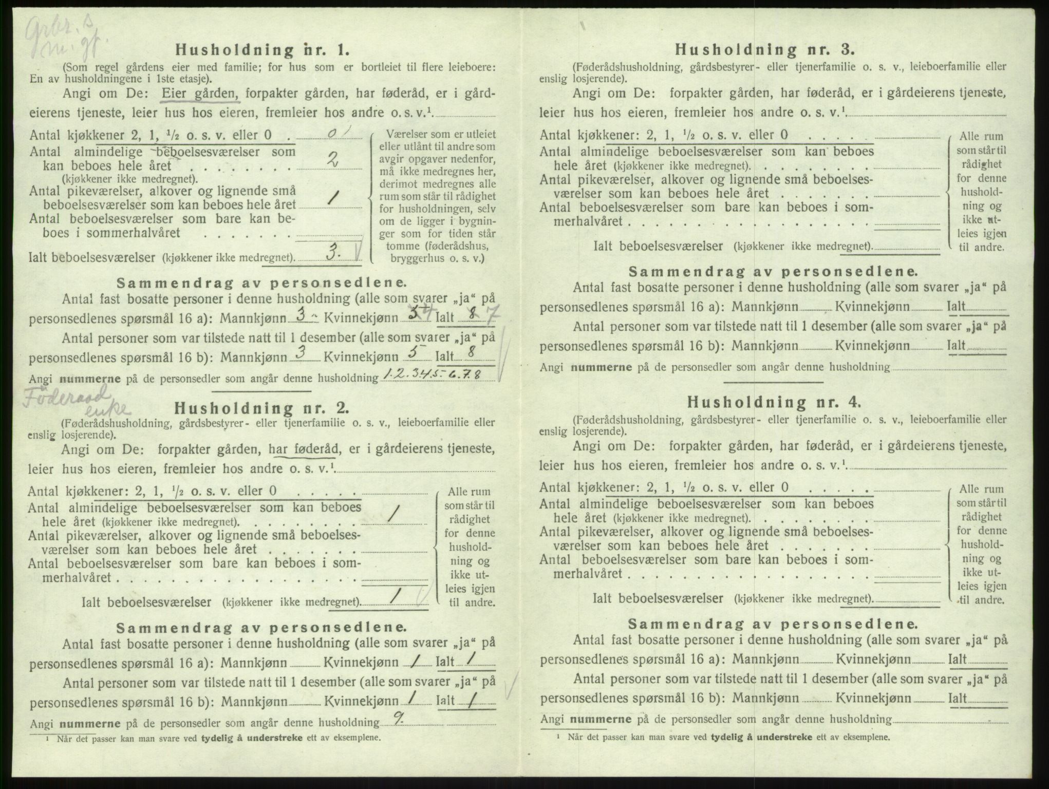 SAB, 1920 census for Lavik, 1920, p. 221