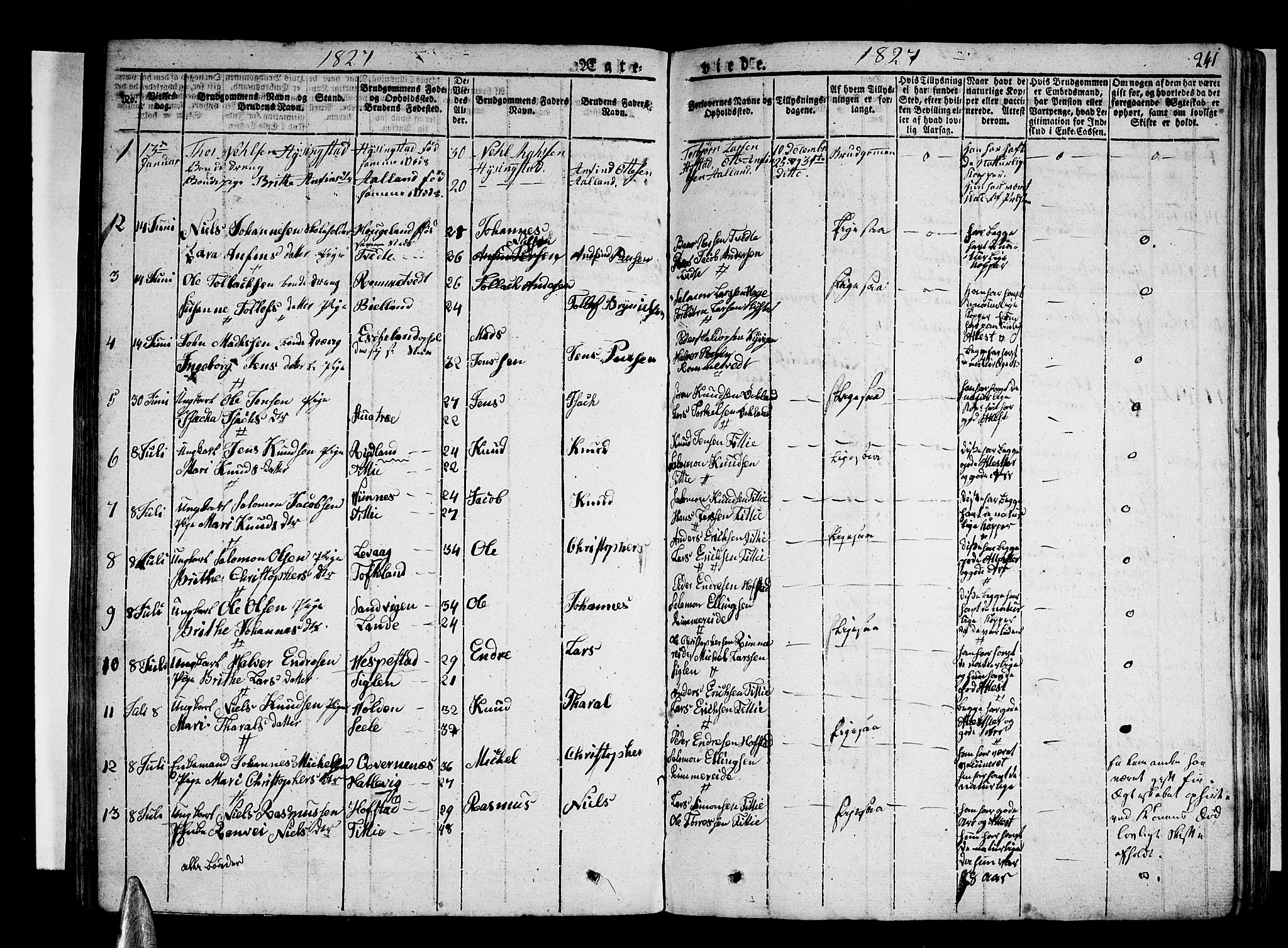 Stord sokneprestembete, SAB/A-78201/H/Haa: Parish register (official) no. A 6, 1826-1840, p. 241