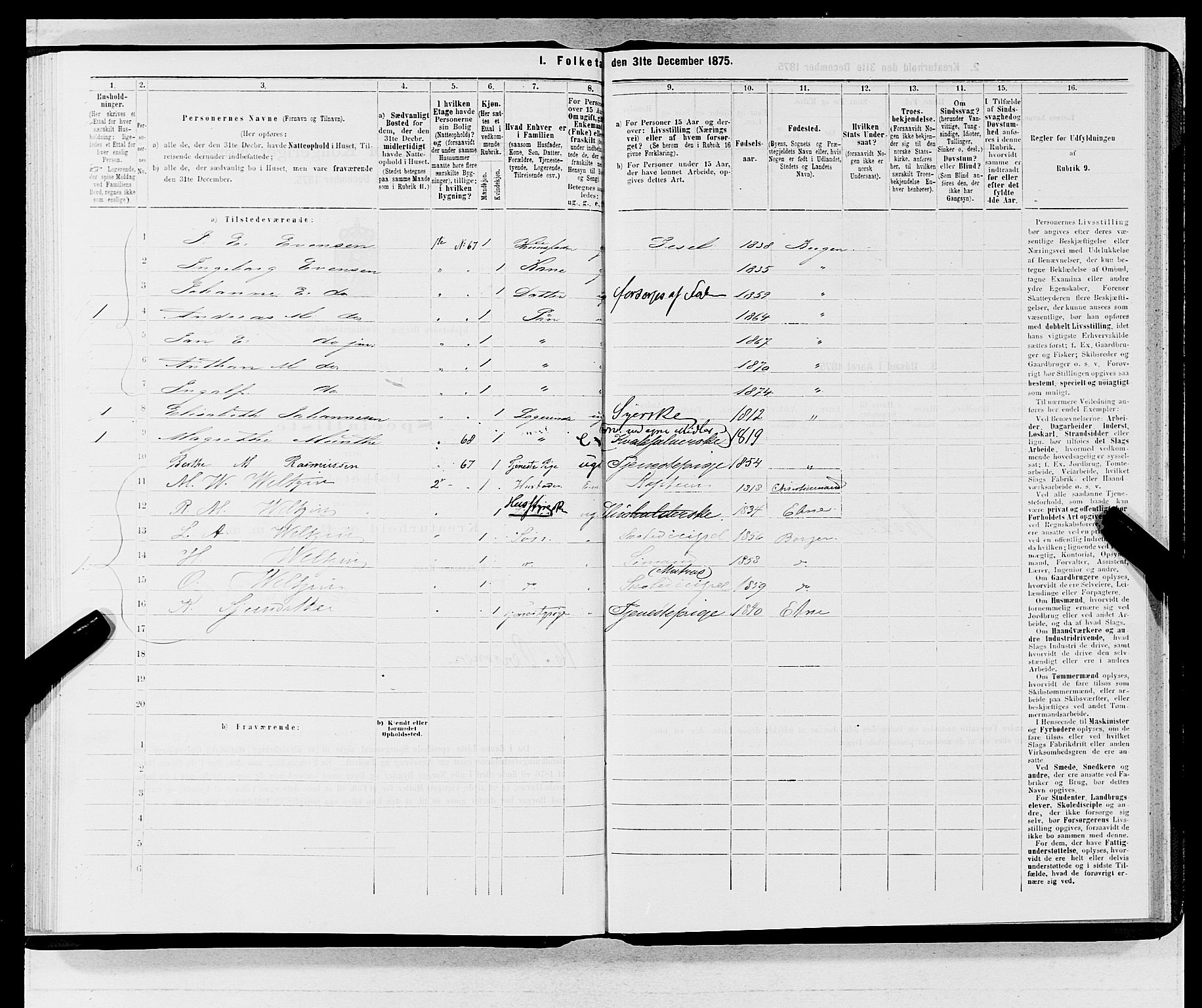 SAB, 1875 census for 1301 Bergen, 1875, p. 5335