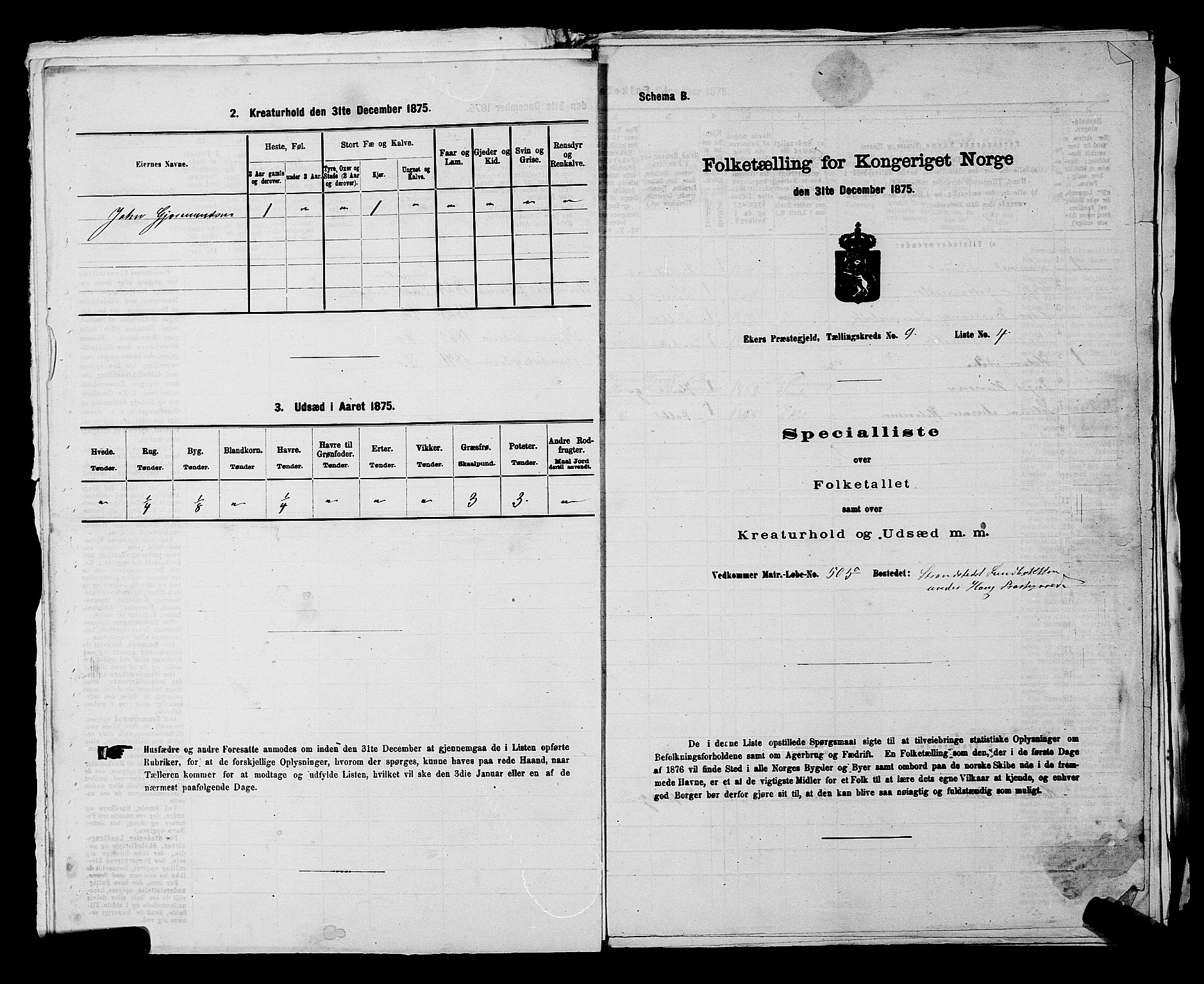 SAKO, 1875 census for 0624P Eiker, 1875, p. 1547