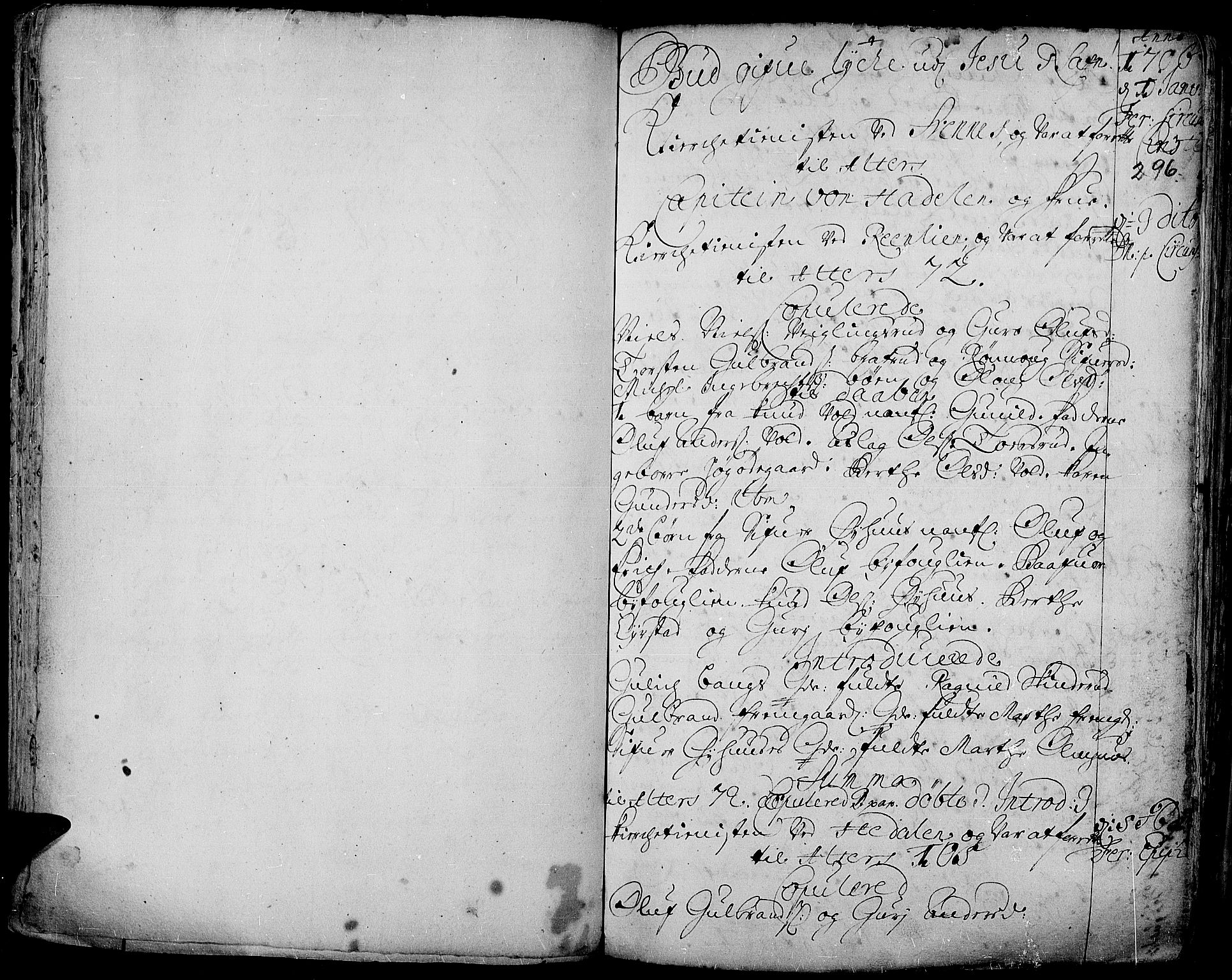 Aurdal prestekontor, SAH/PREST-126/H/Ha/Haa/L0001: Parish register (official) no. 1-3, 1692-1730, p. 296