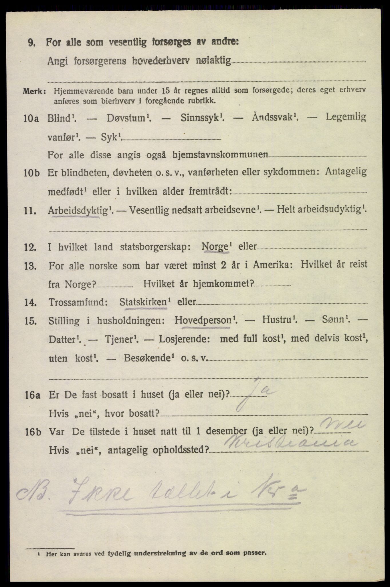 SAH, 1920 census for Gran, 1920, p. 5139