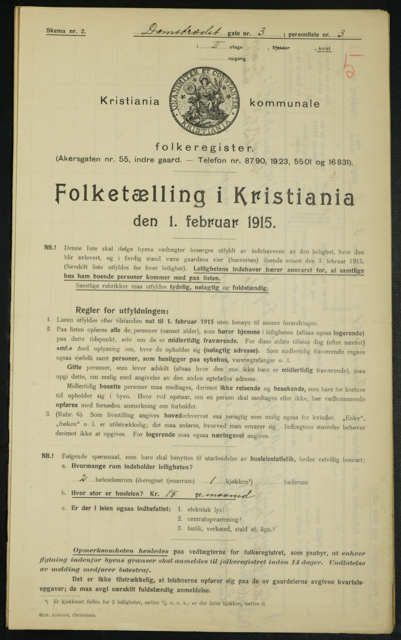 OBA, Municipal Census 1915 for Kristiania, 1915, p. 14402