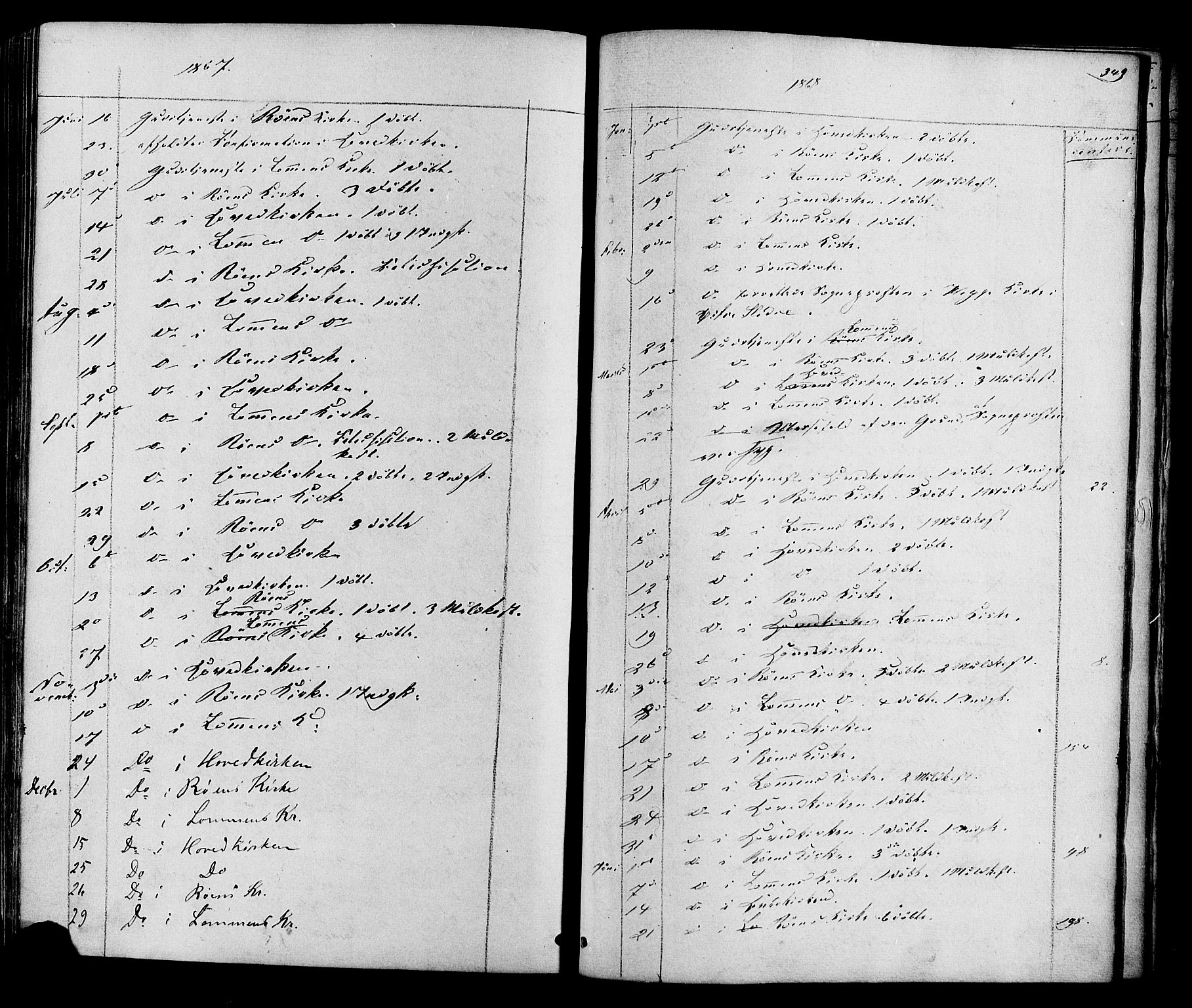Vestre Slidre prestekontor, AV/SAH-PREST-136/H/Ha/Haa/L0003: Parish register (official) no. 3, 1865-1880, p. 349