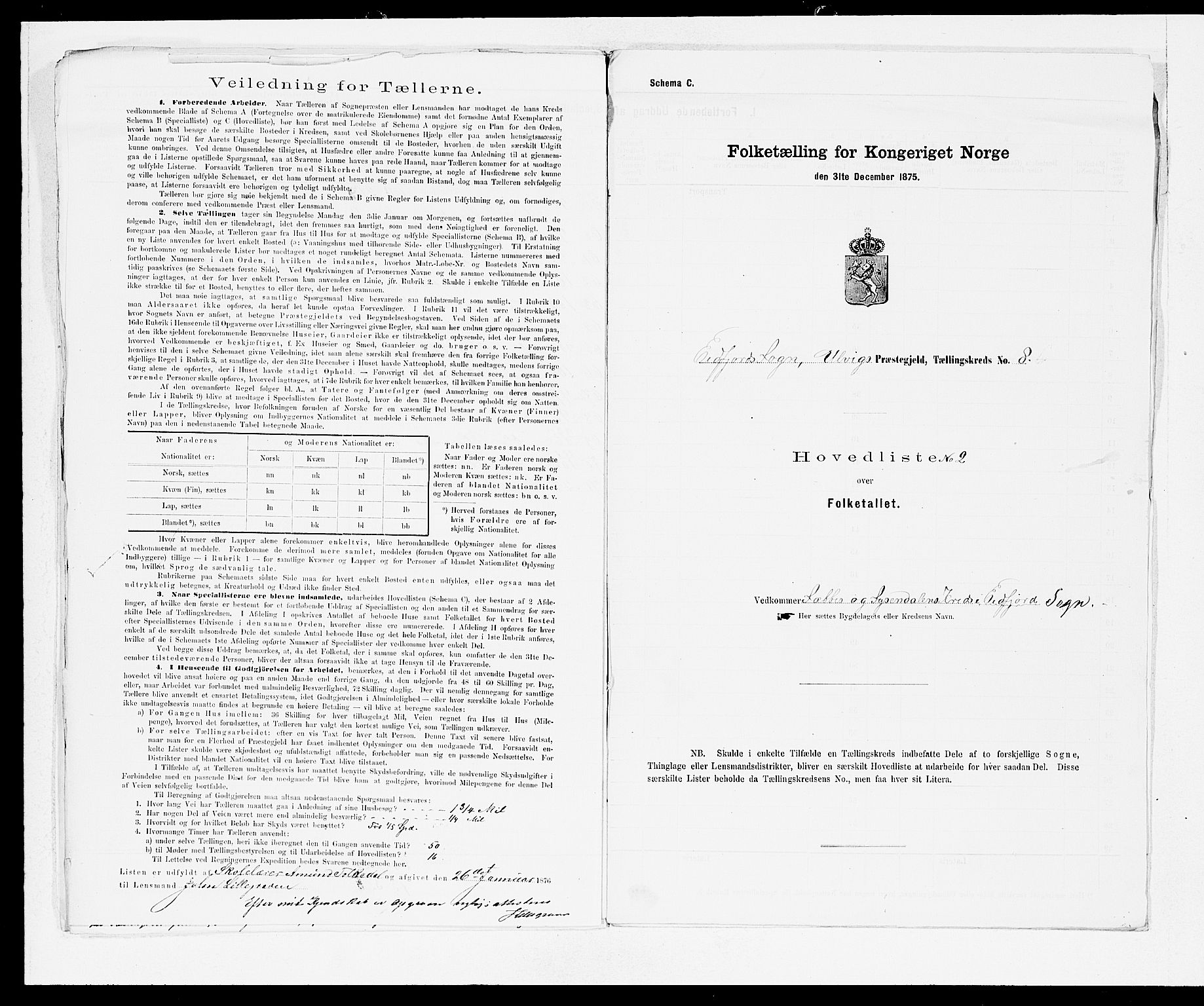 SAB, 1875 census for 1233P Ulvik, 1875, p. 20