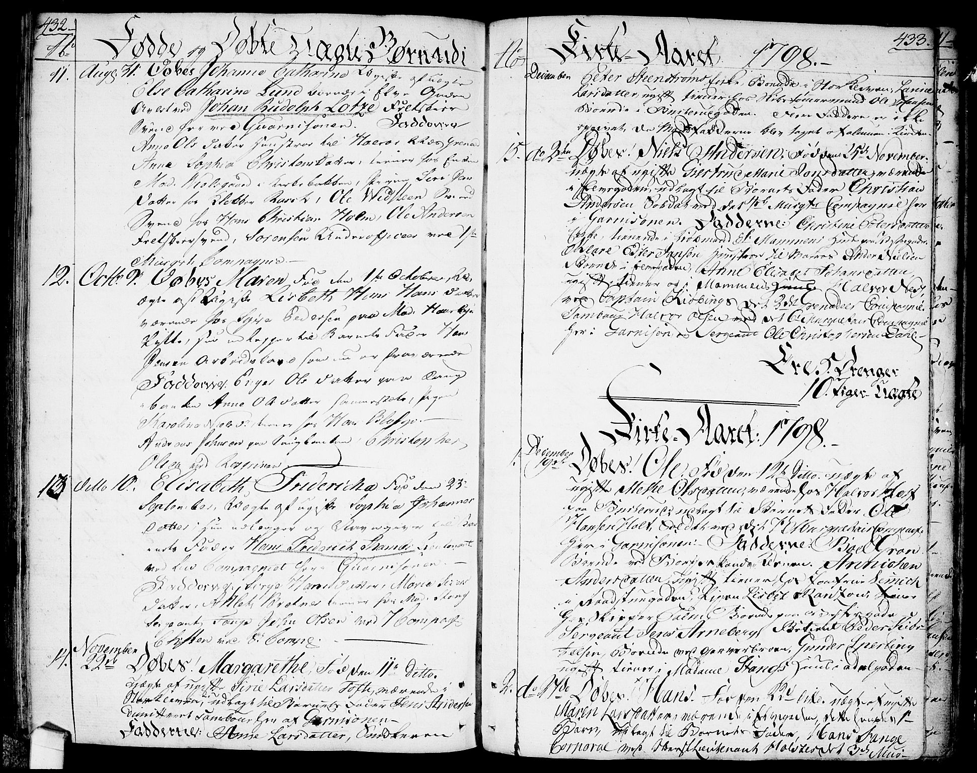 Halden prestekontor Kirkebøker, SAO/A-10909/F/Fa/L0002: Parish register (official) no. I 2, 1792-1812, p. 432-433