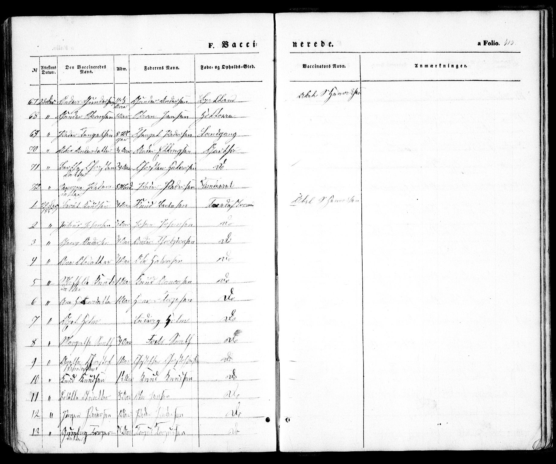 Holt sokneprestkontor, AV/SAK-1111-0021/F/Fa/L0008: Parish register (official) no. A 8, 1849-1860, p. 413