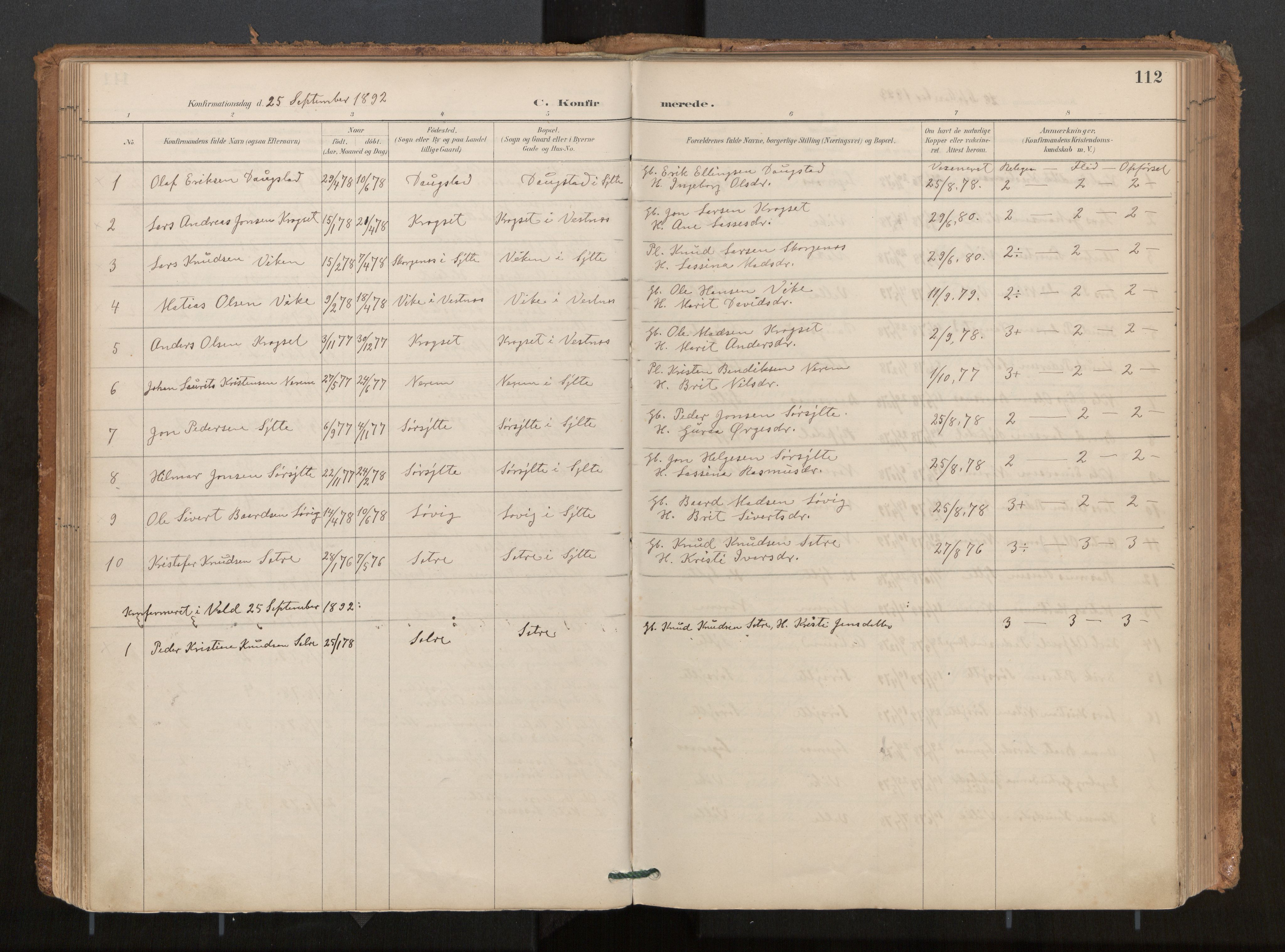 Ministerialprotokoller, klokkerbøker og fødselsregistre - Møre og Romsdal, AV/SAT-A-1454/541/L0545a: Parish register (official) no. 541A03, 1887-1912, p. 112