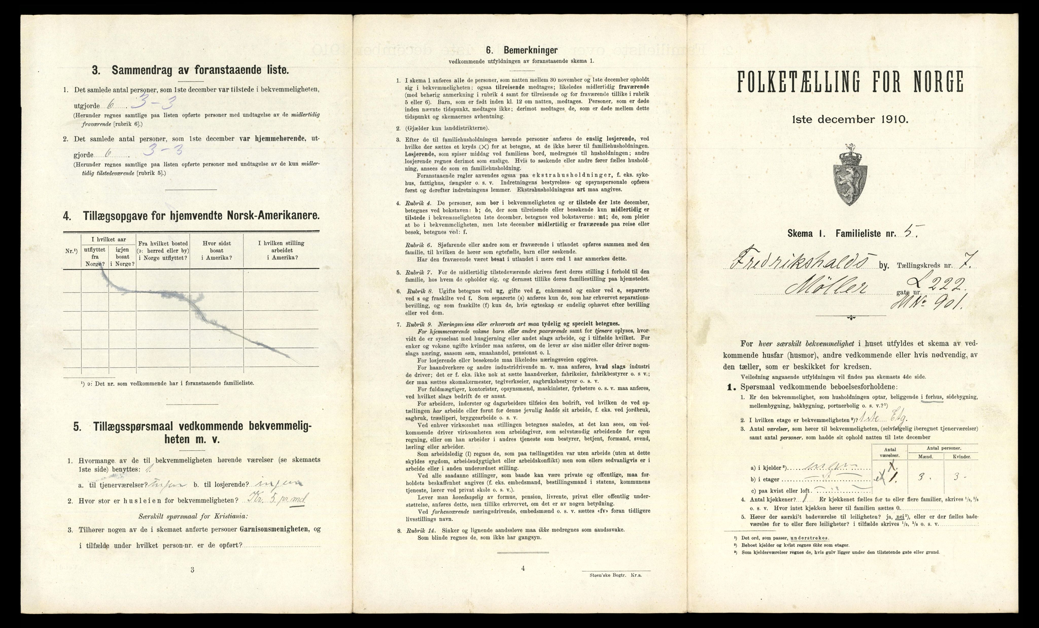 RA, 1910 census for Fredrikshald, 1910, p. 2220