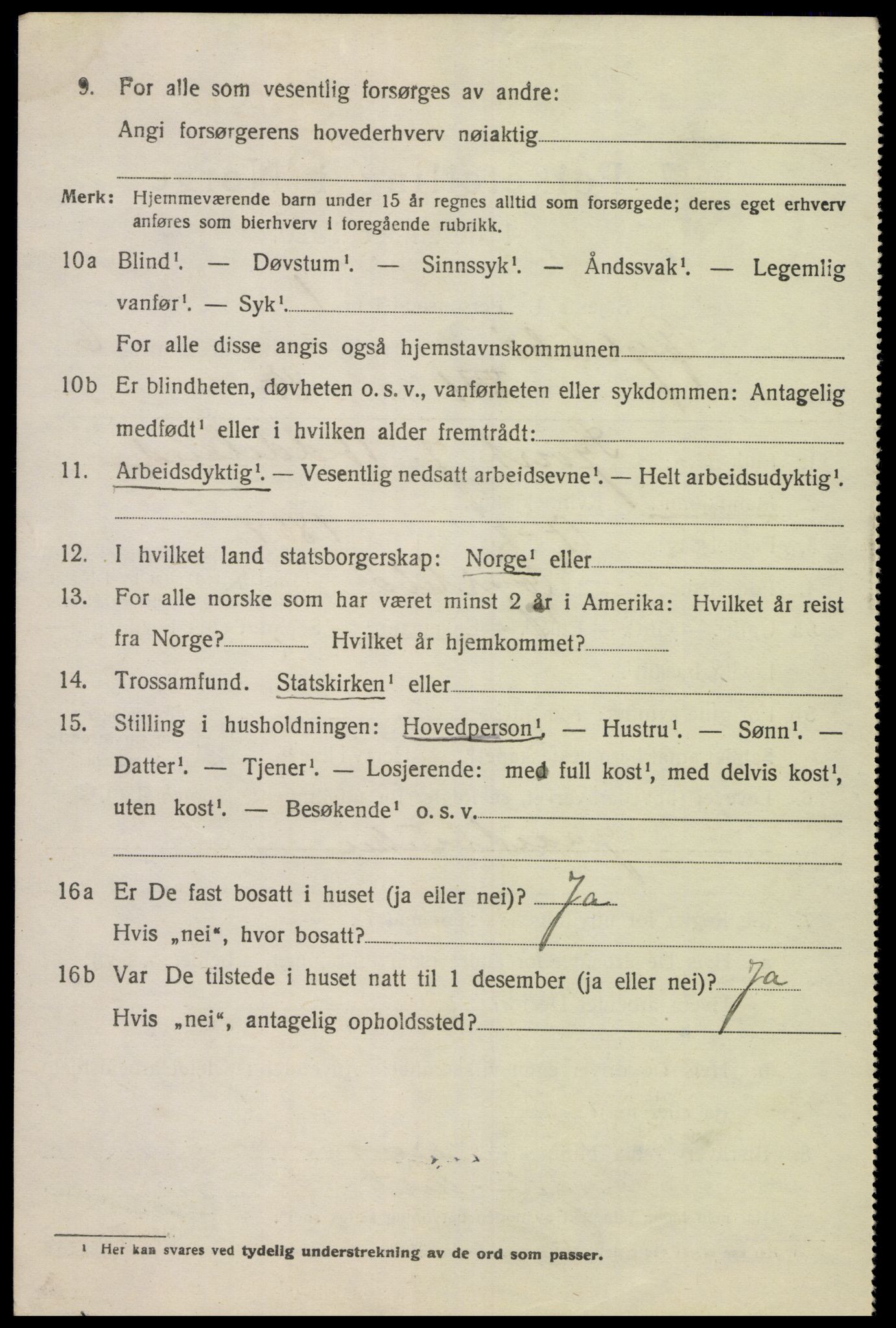 SAK, 1920 census for Øyslebø, 1920, p. 1885