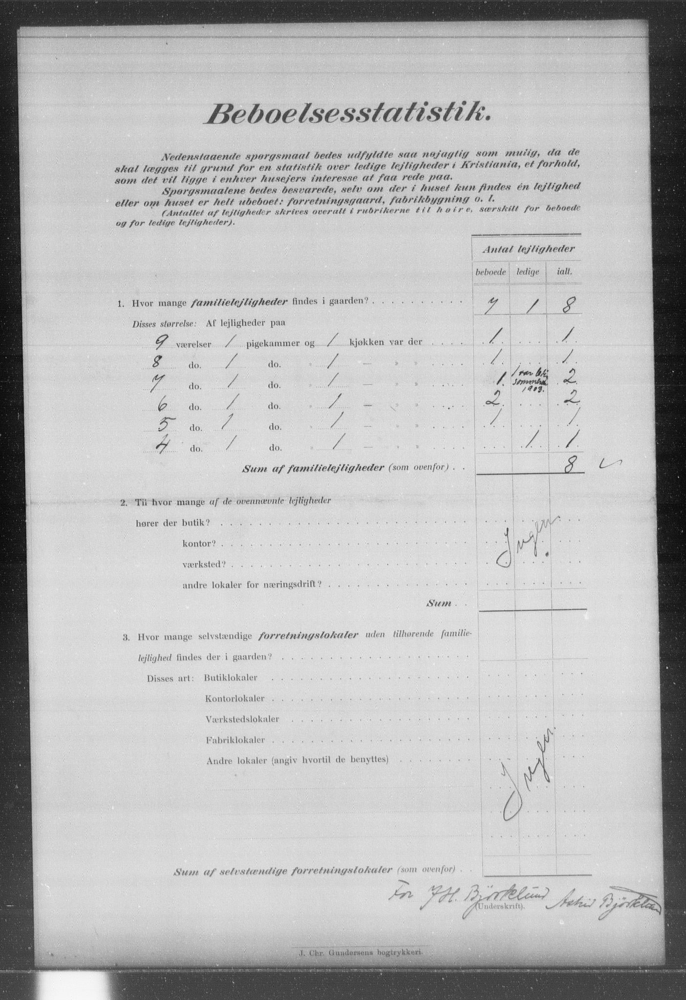 OBA, Municipal Census 1903 for Kristiania, 1903, p. 19105