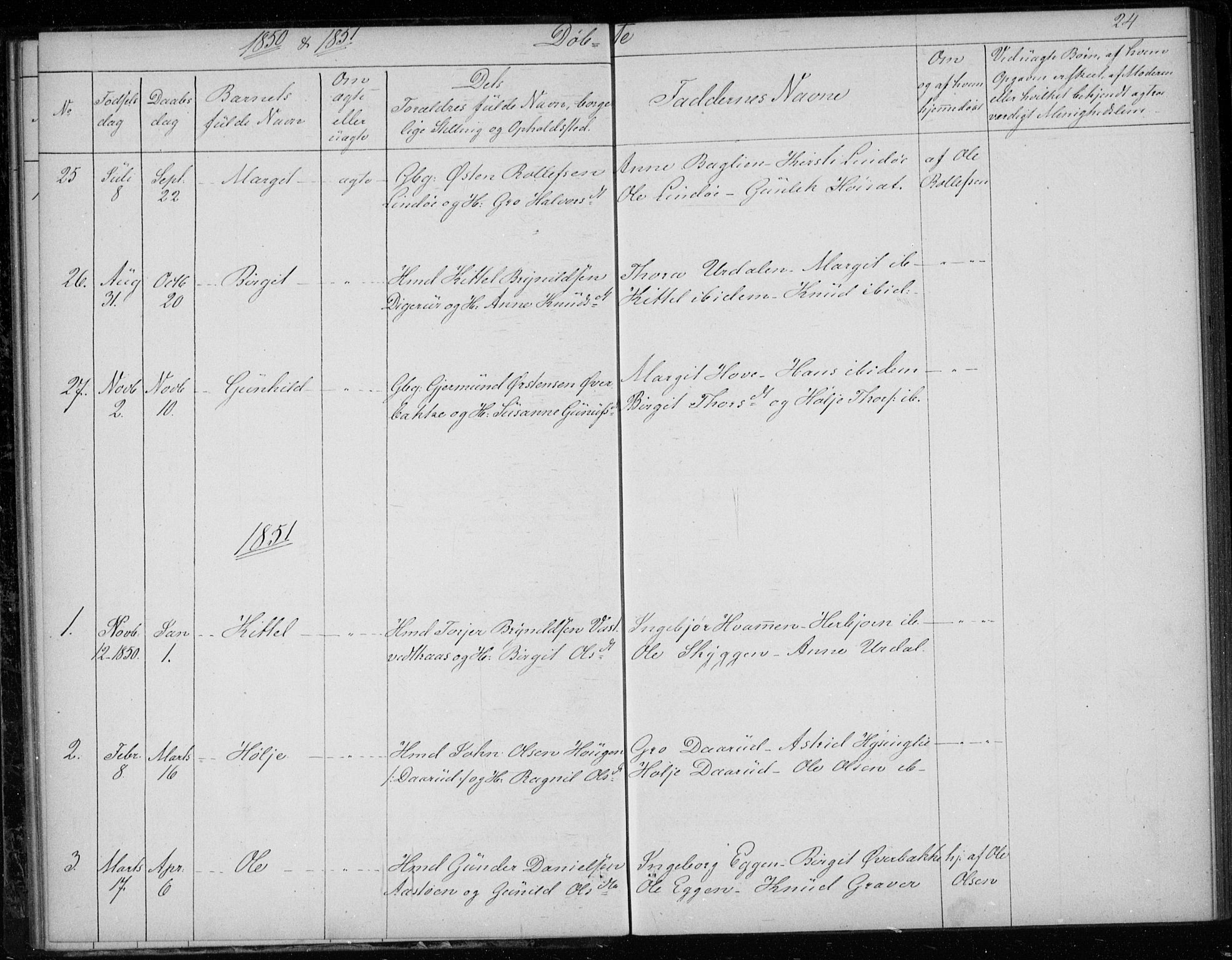 Gransherad kirkebøker, AV/SAKO-A-267/F/Fb/L0003: Parish register (official) no. II 3, 1844-1859, p. 24