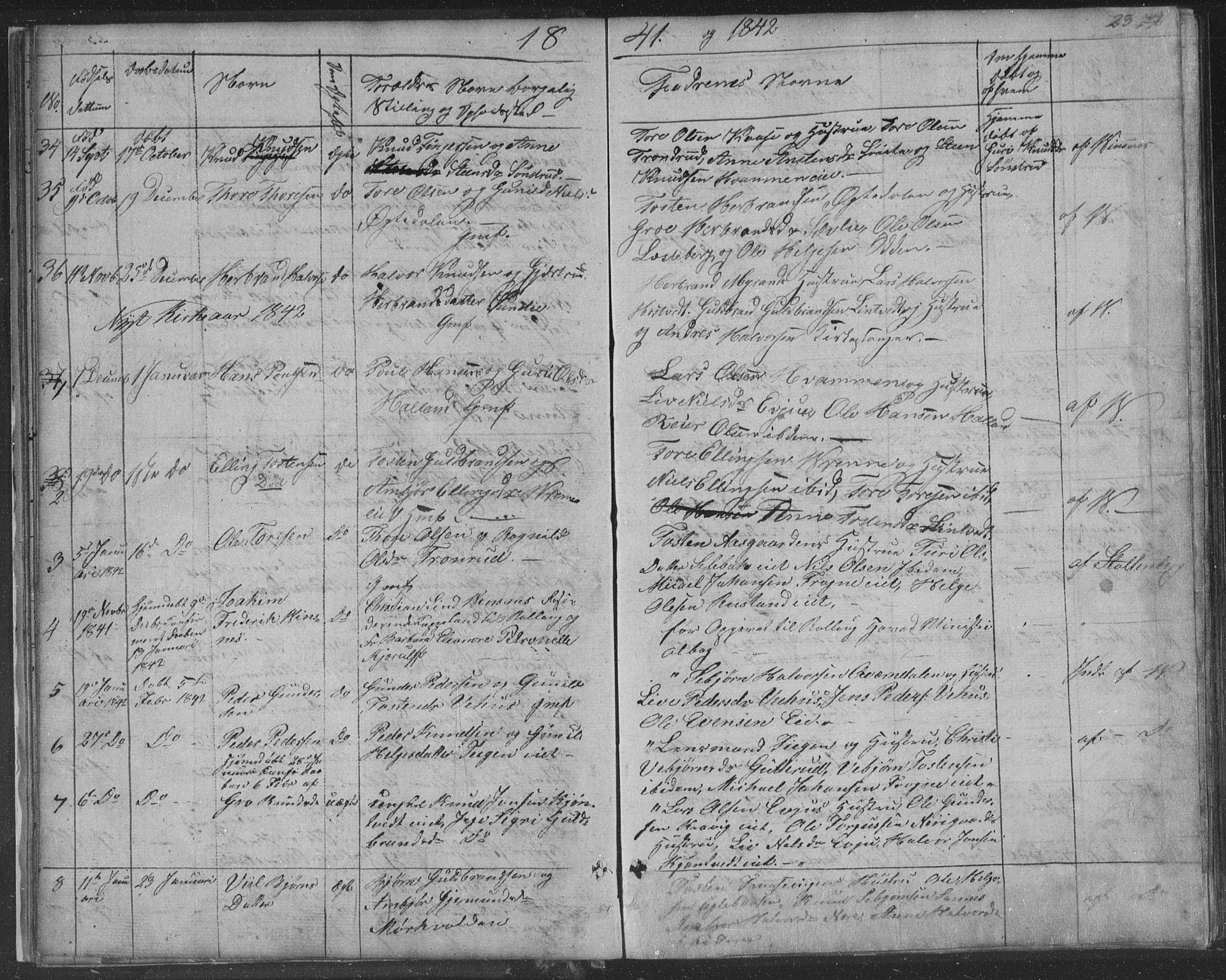 Nore kirkebøker, AV/SAKO-A-238/F/Fa/L0001: Parish register (official) no. I 1, 1836-1855, p. 23