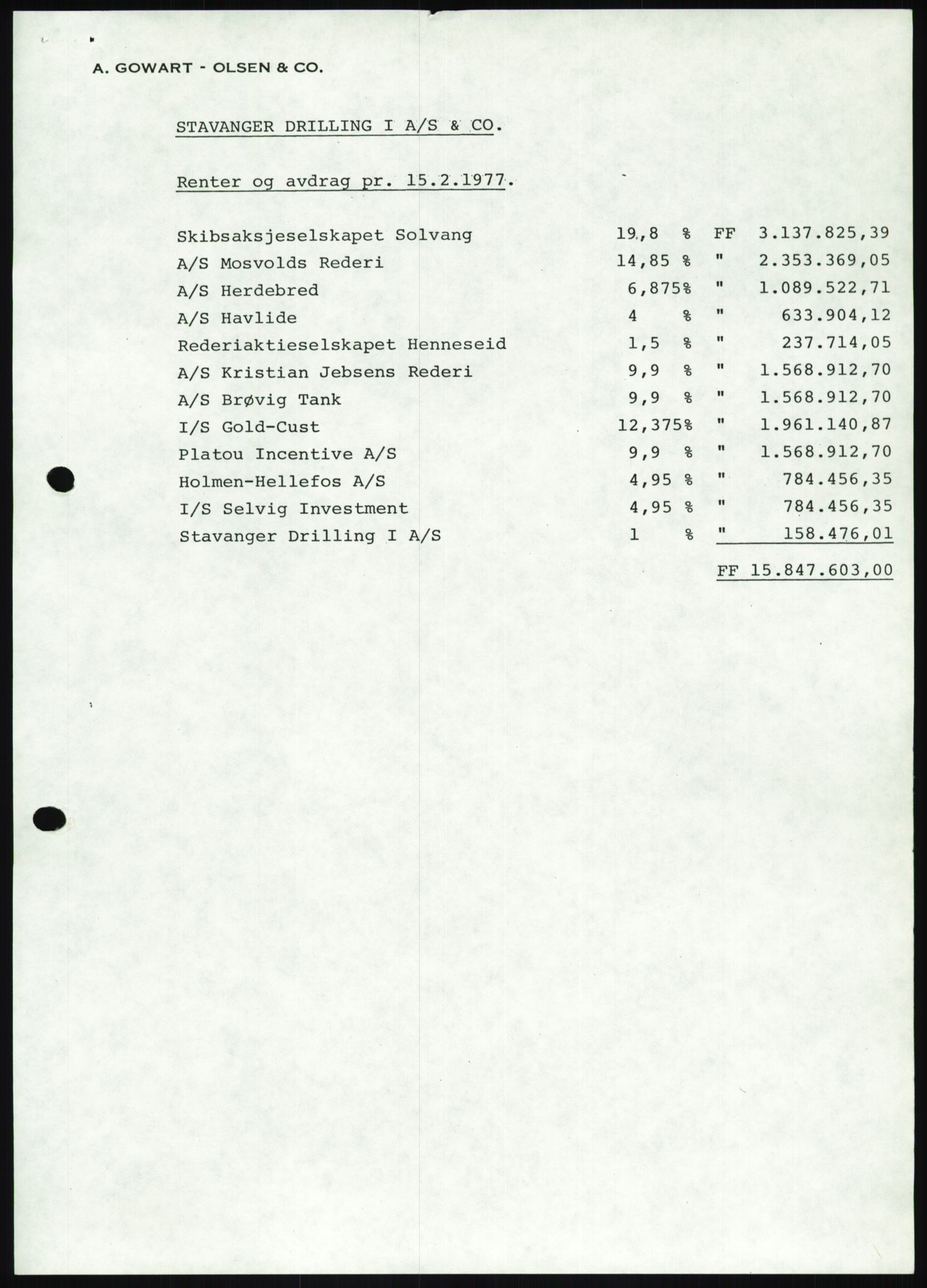 Pa 1503 - Stavanger Drilling AS, AV/SAST-A-101906/D/L0006: Korrespondanse og saksdokumenter, 1974-1984, p. 1197