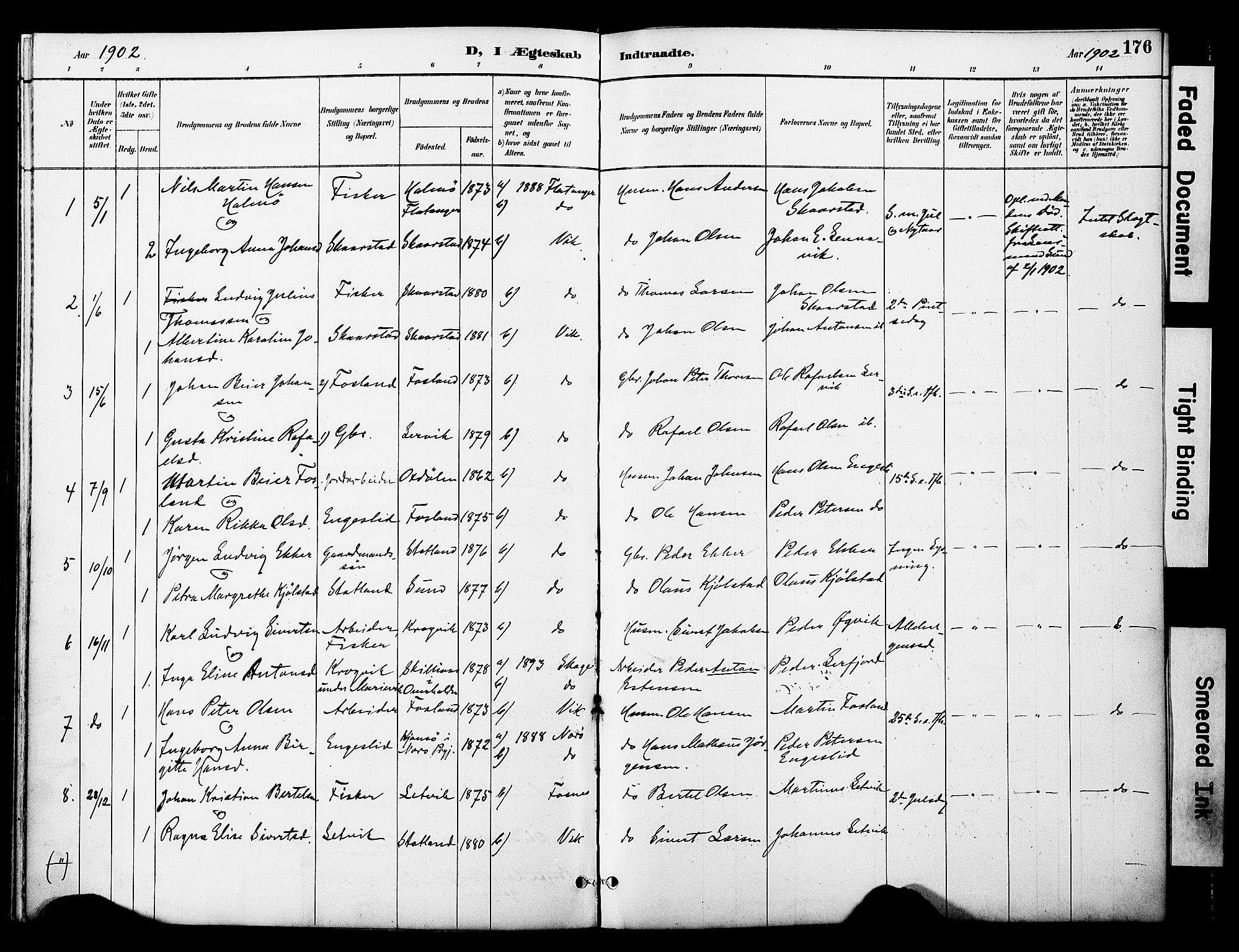 Ministerialprotokoller, klokkerbøker og fødselsregistre - Nord-Trøndelag, SAT/A-1458/774/L0628: Parish register (official) no. 774A02, 1887-1903, p. 176