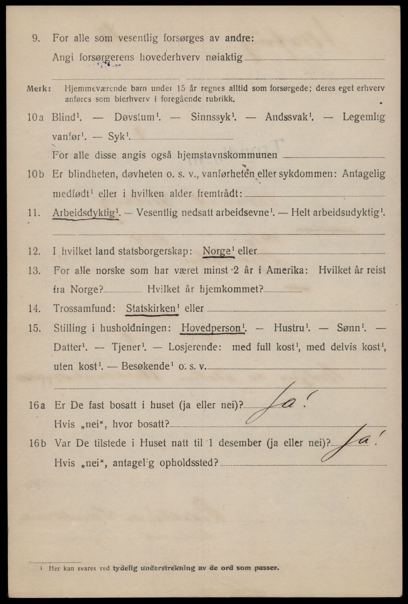 SAT, 1920 census for Trondheim, 1920, p. 54223