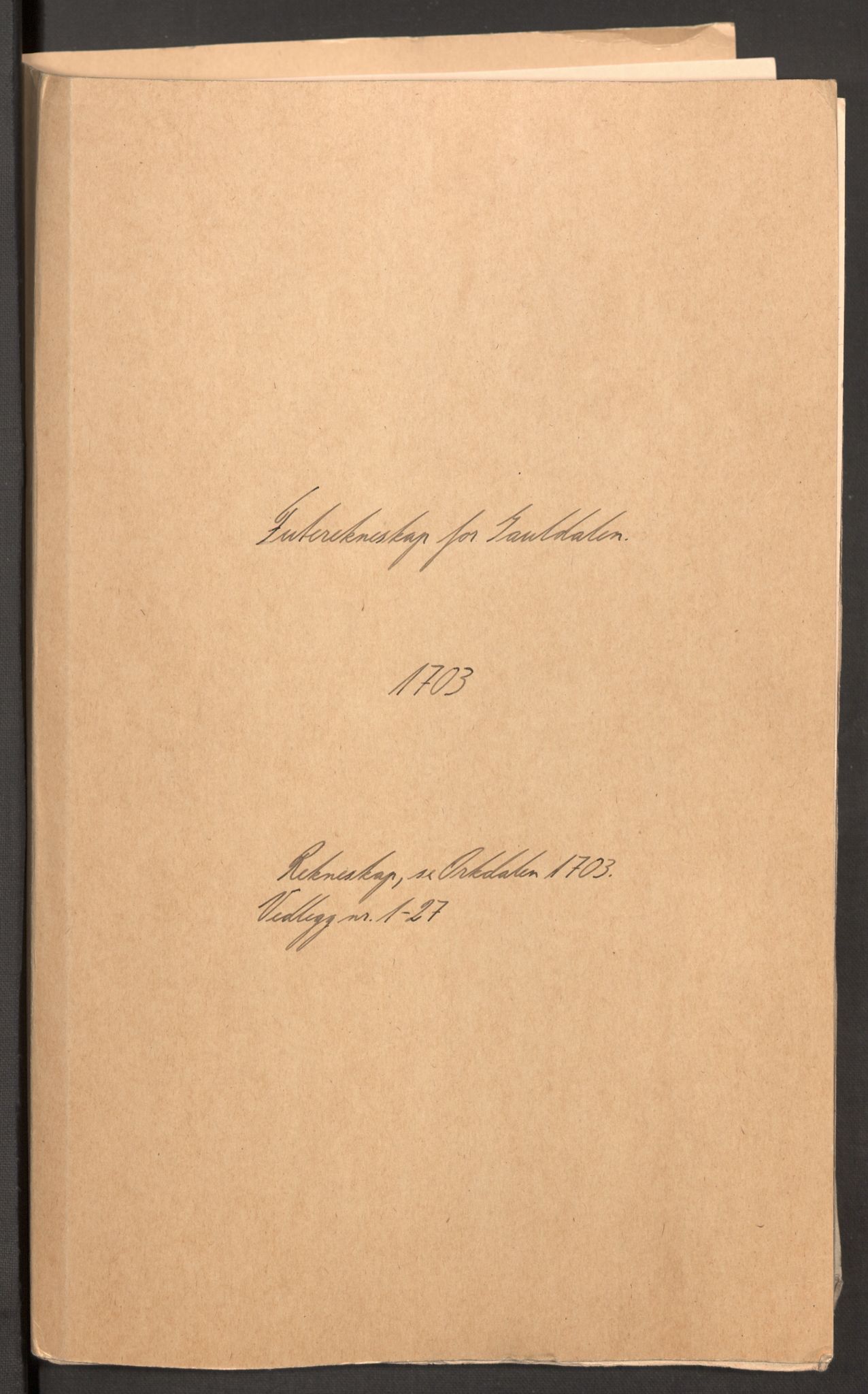 Rentekammeret inntil 1814, Reviderte regnskaper, Fogderegnskap, RA/EA-4092/R60/L3953: Fogderegnskap Orkdal og Gauldal, 1703, p. 235