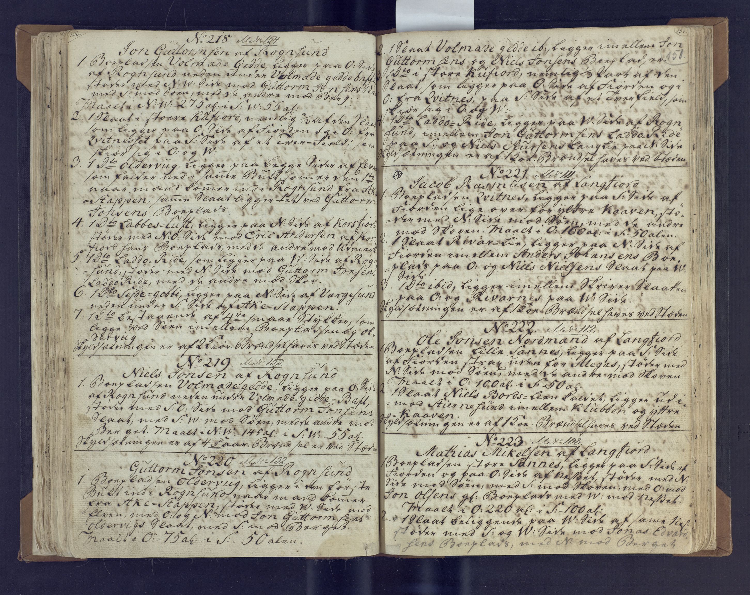 Fylkesmannen i Finnmark, SATØ/S-1120/1Coa/L2882: Landmålerprotokoll (i nærmagasinet/skannet), 1776-1845, p. 79