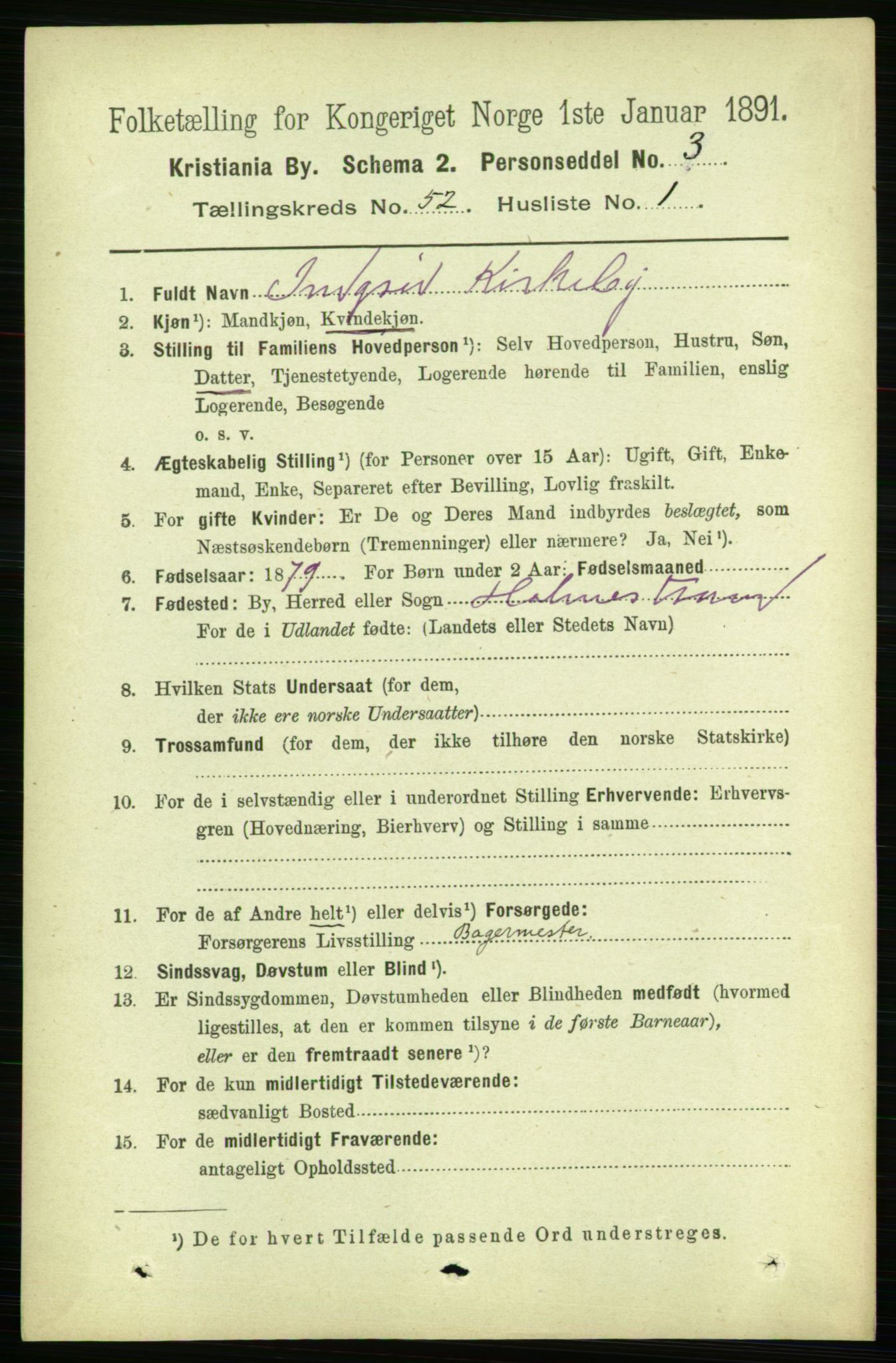 RA, 1891 census for 0301 Kristiania, 1891, p. 29566