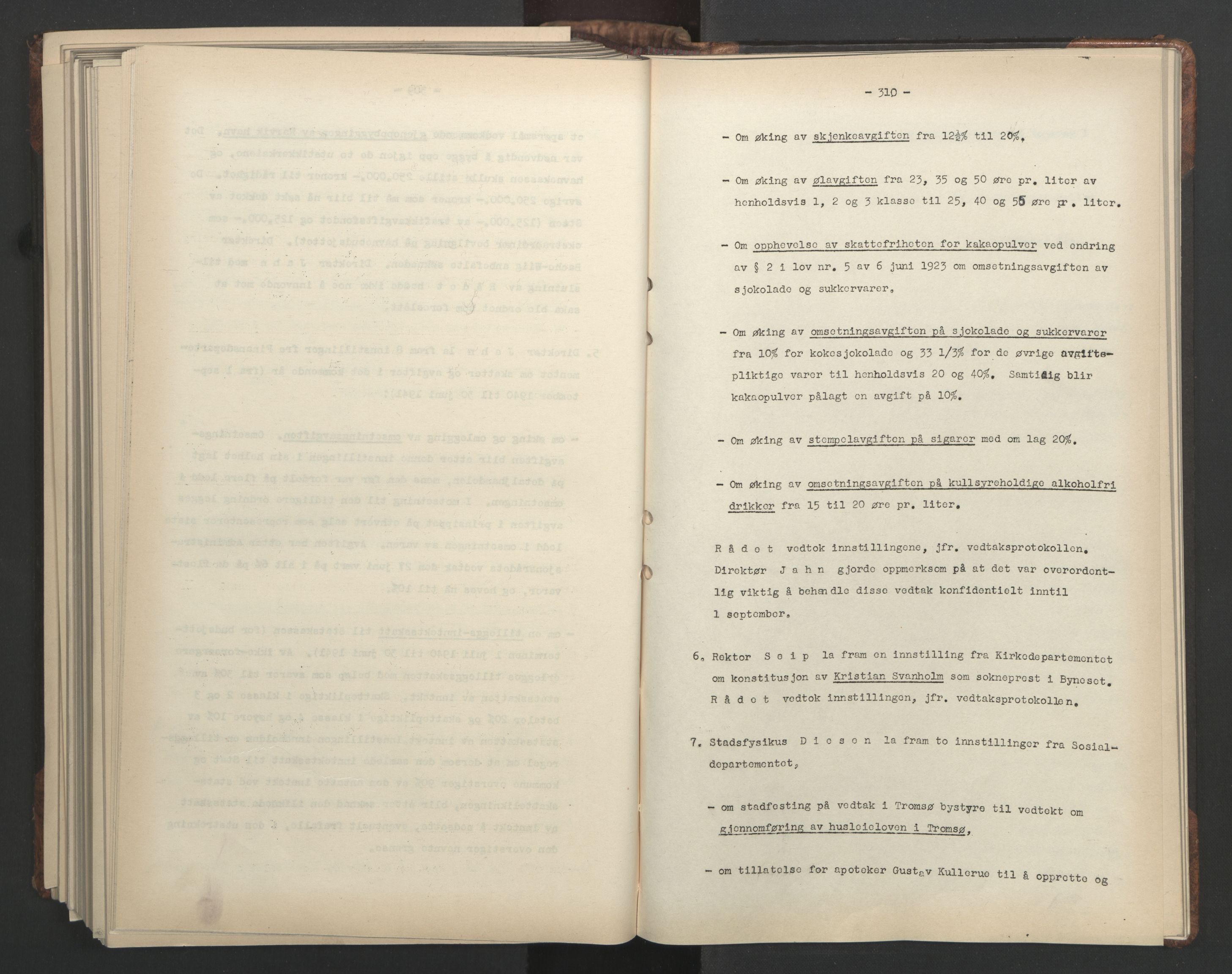 Administrasjonsrådet, AV/RA-S-1004/A/L0001: Møteprotokoll med tillegg 15/4-25/9, 1940, p. 310