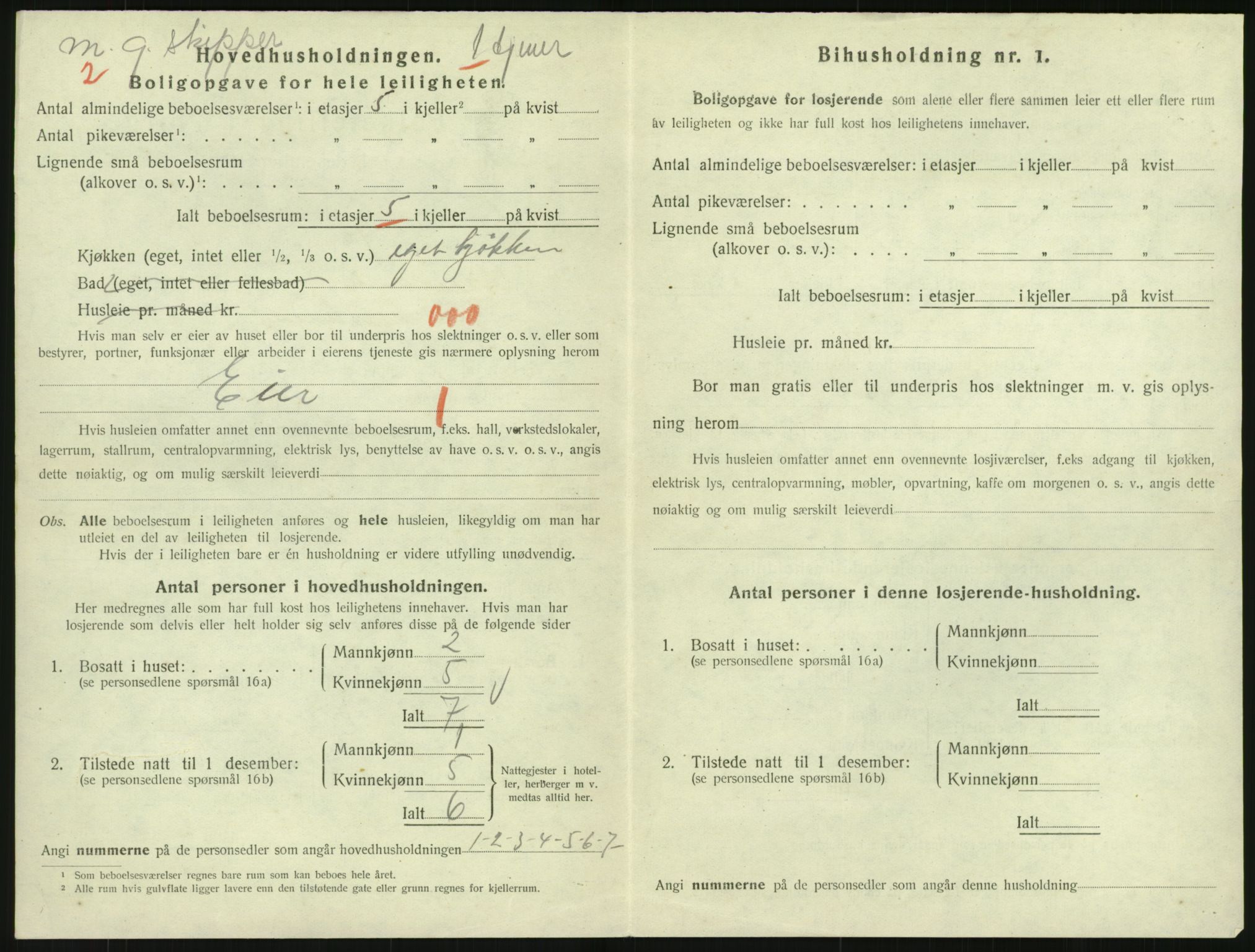 SAK, 1920 census for Arendal, 1920, p. 5145