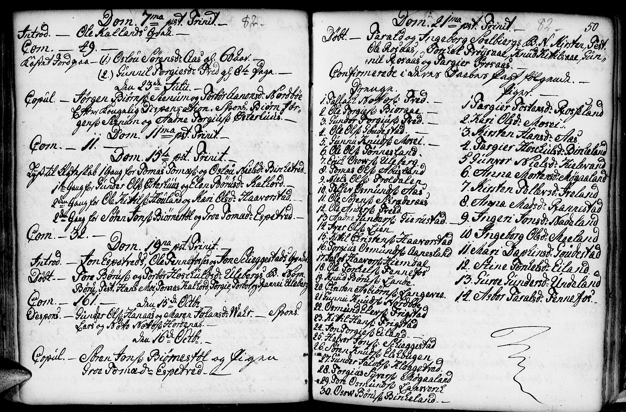 Evje sokneprestkontor, SAK/1111-0008/F/Fa/Fab/L0002: Parish register (official) no. A 2, 1765-1816, p. 50