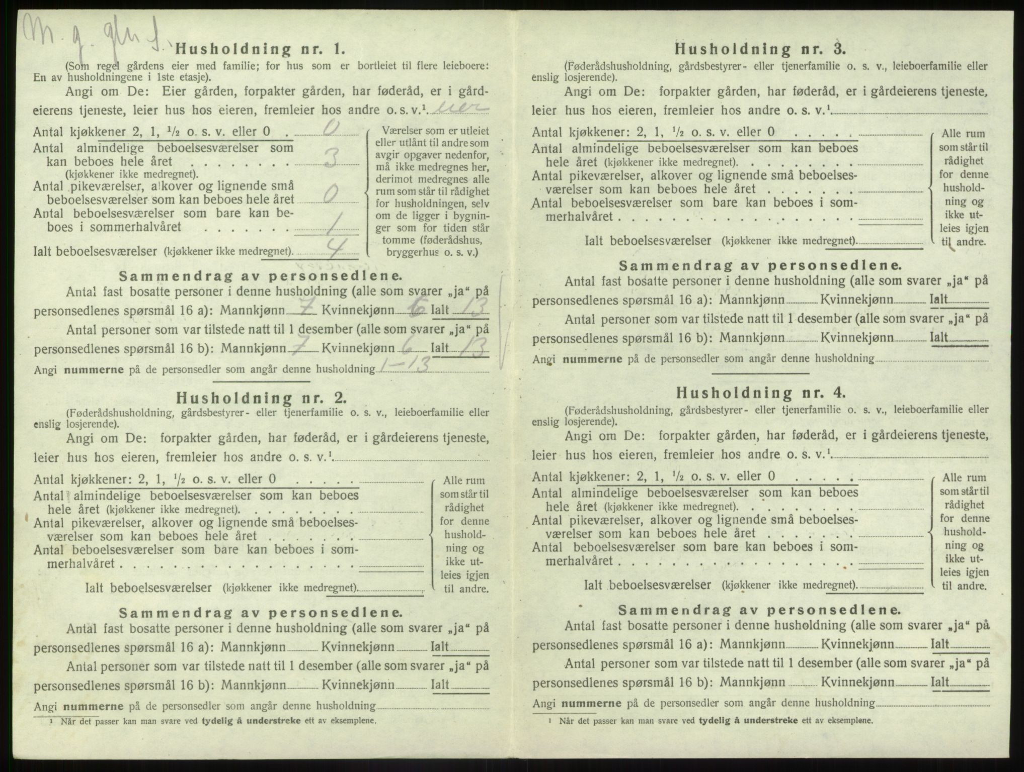 SAB, 1920 census for Gaular, 1920, p. 938