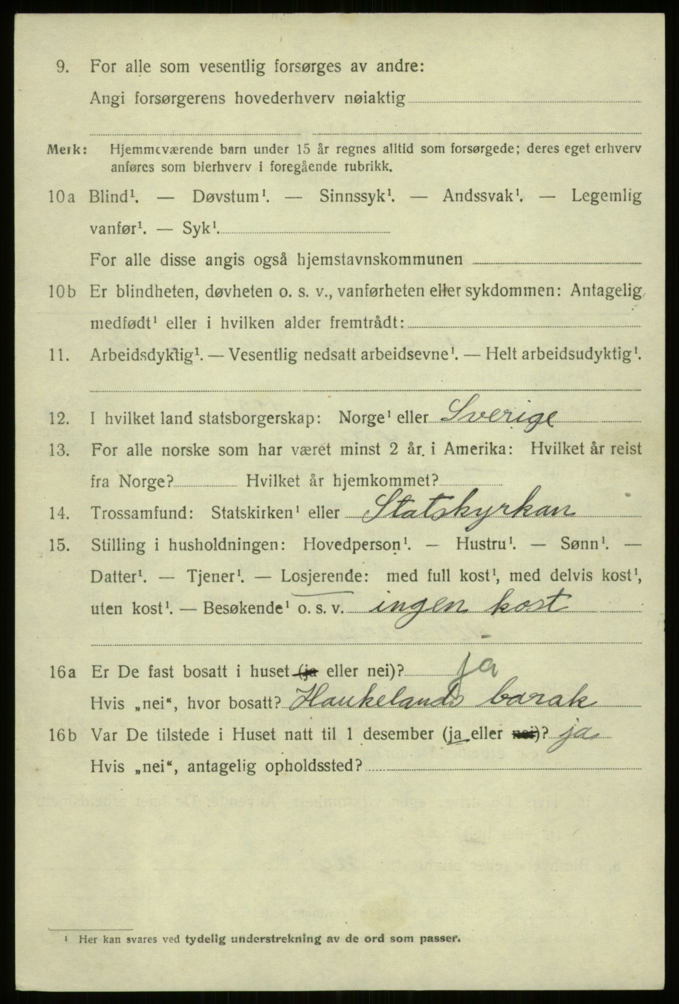 SAB, 1920 census for Bergen, 1920, p. 239356