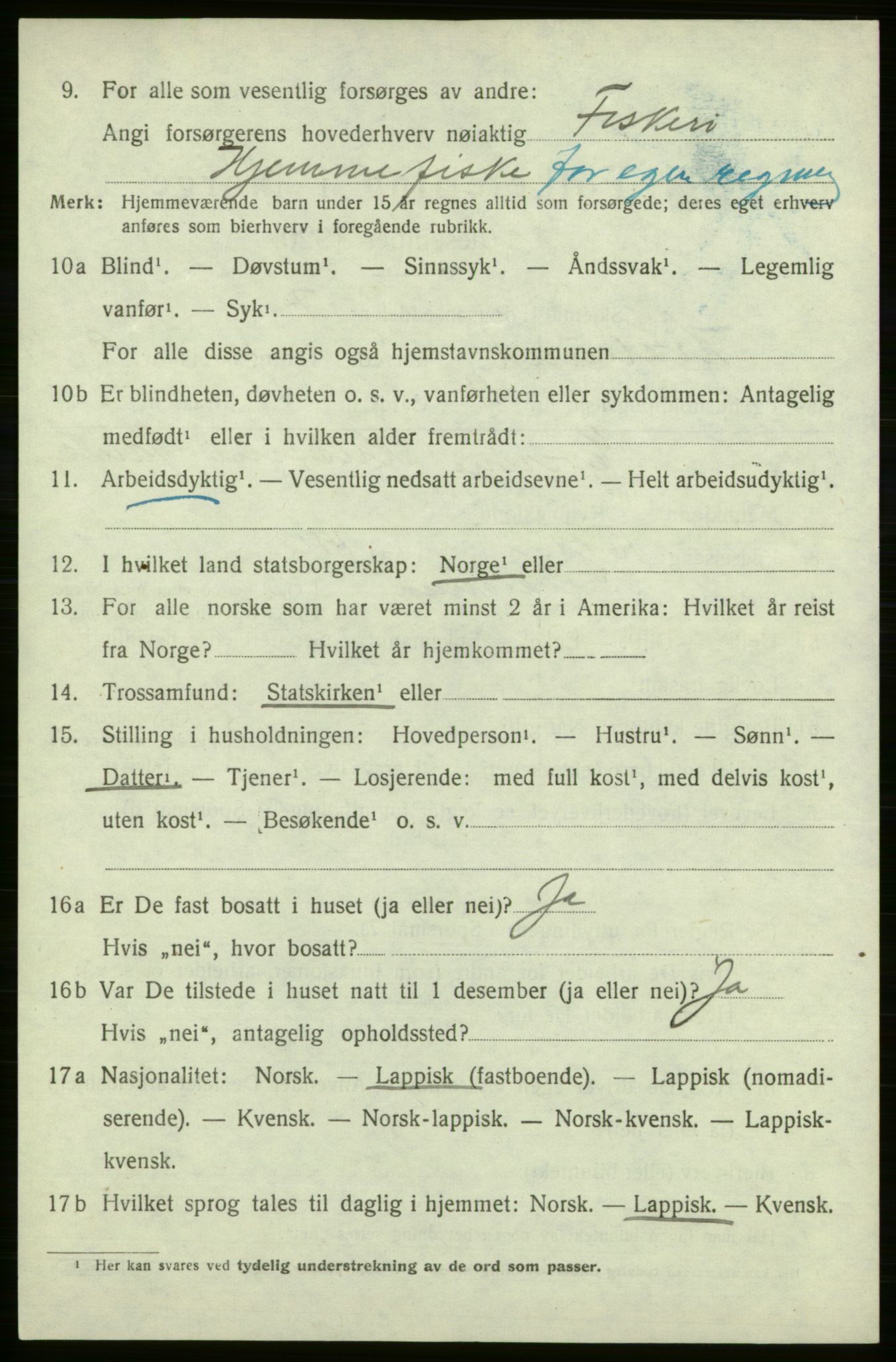 SATØ, 1920 census for , 1920, p. 2899