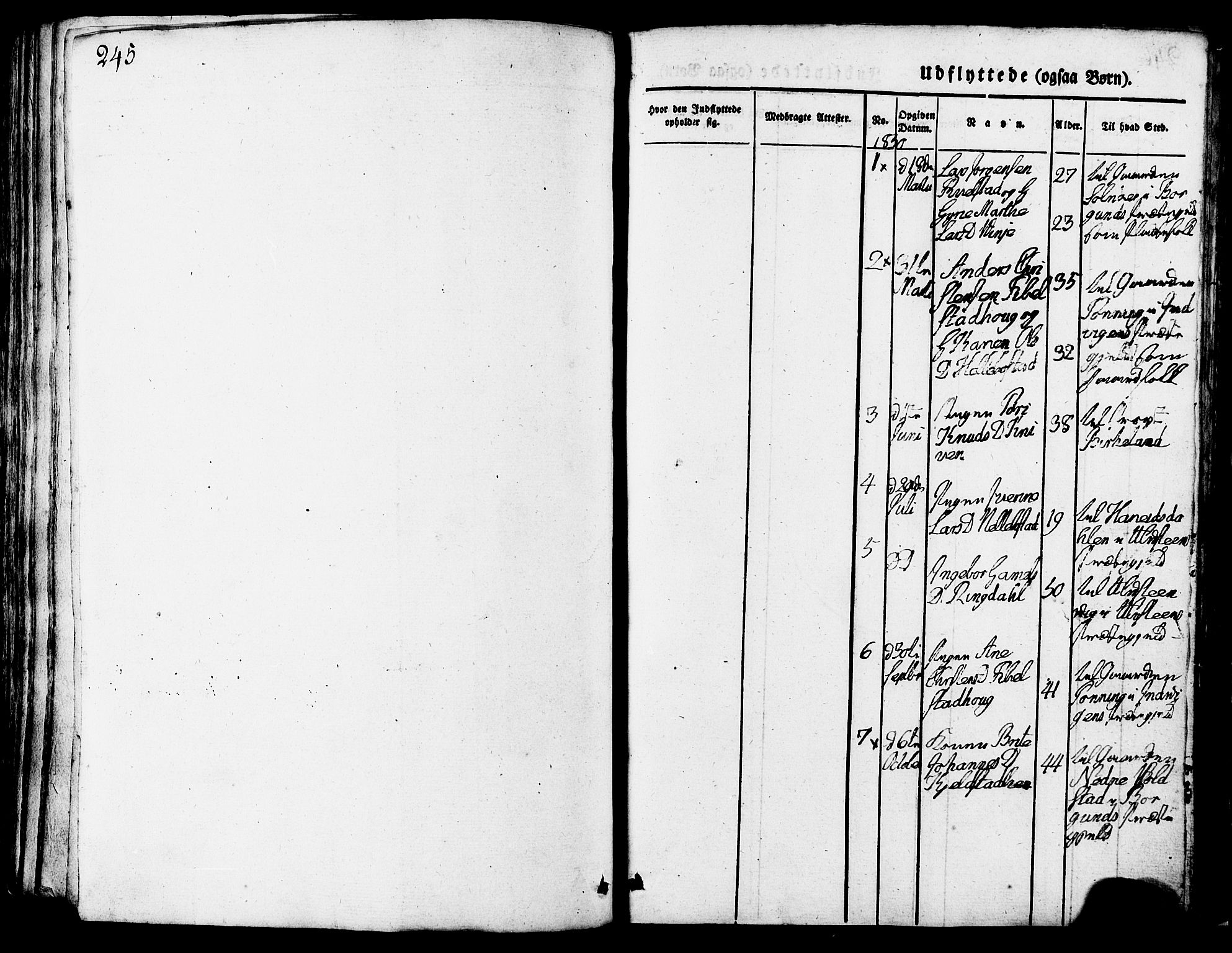 Ministerialprotokoller, klokkerbøker og fødselsregistre - Møre og Romsdal, SAT/A-1454/517/L0221: Parish register (official) no. 517A01, 1827-1858, p. 245