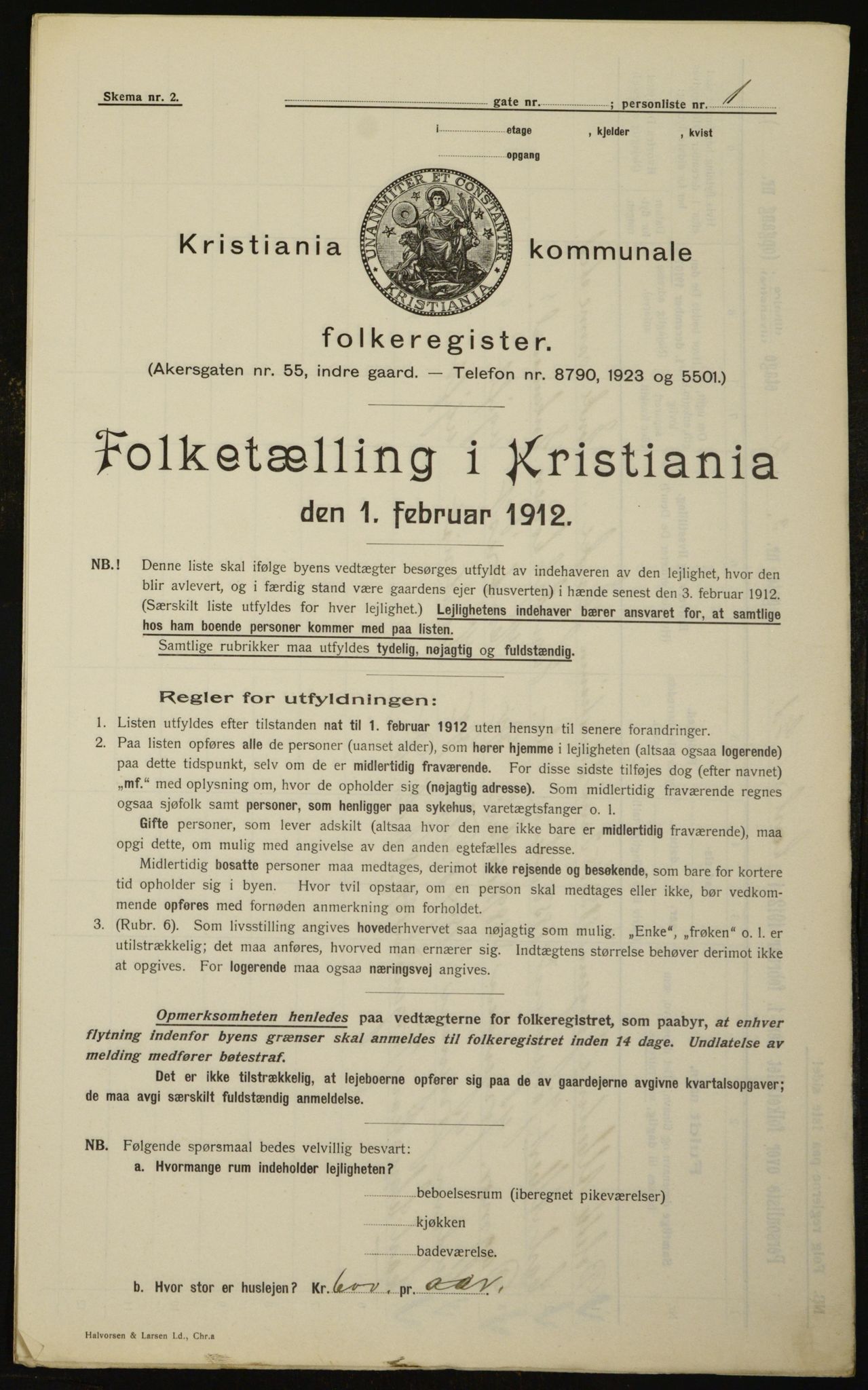 OBA, Municipal Census 1912 for Kristiania, 1912, p. 48582