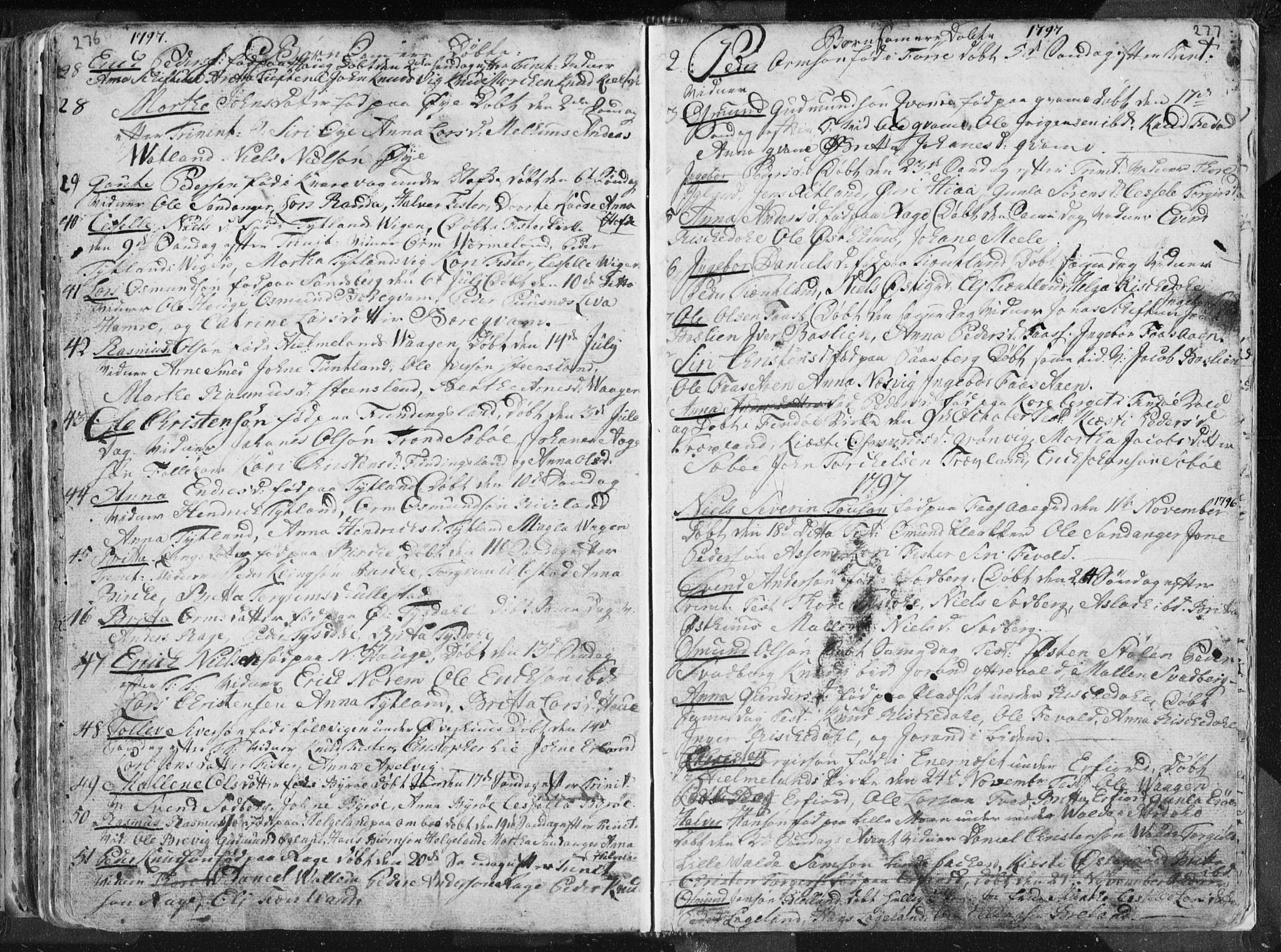 Hjelmeland sokneprestkontor, SAST/A-101843/01/IV/L0001: Parish register (official) no. A 1, 1760-1799, p. 276-277