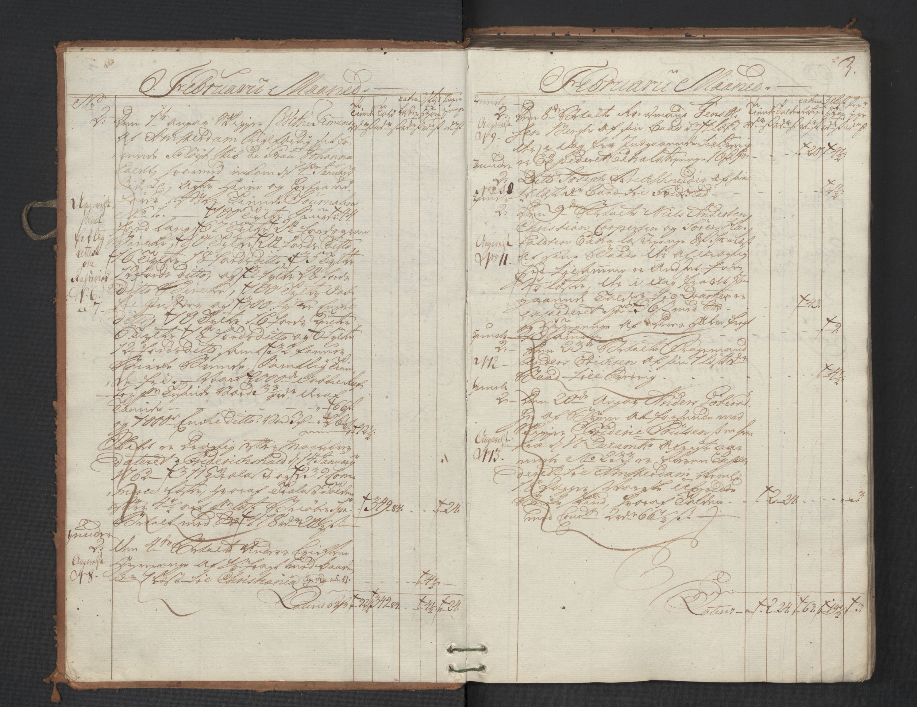 Generaltollkammeret, tollregnskaper, AV/RA-EA-5490/R01/L0047/0001: Tollregnskaper Fredrikshald / Utgående hovedtollbok, 1762, p. 2b-3a