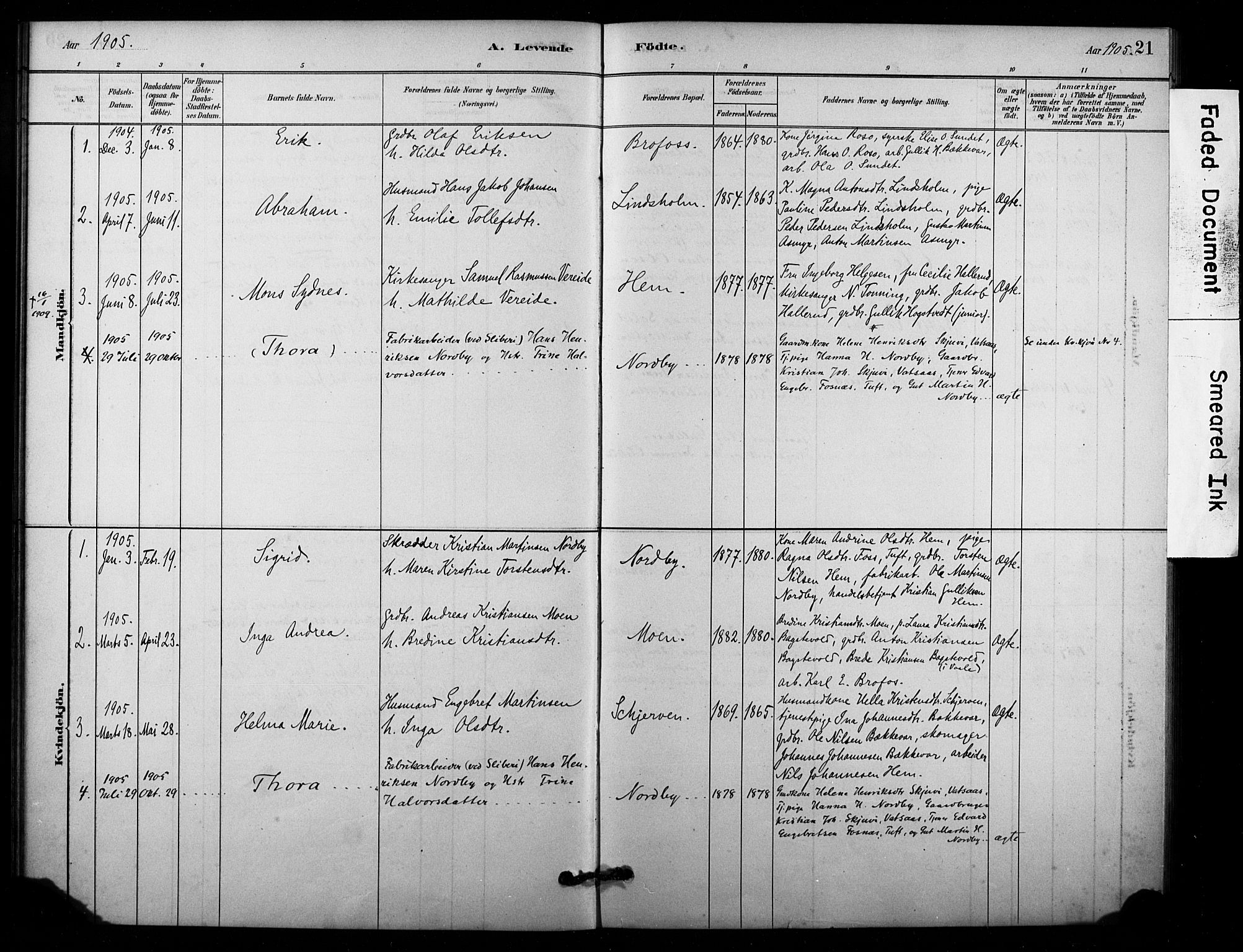 Lardal kirkebøker, SAKO/A-350/F/Fc/L0001: Parish register (official) no. III 1, 1881-1906, p. 21