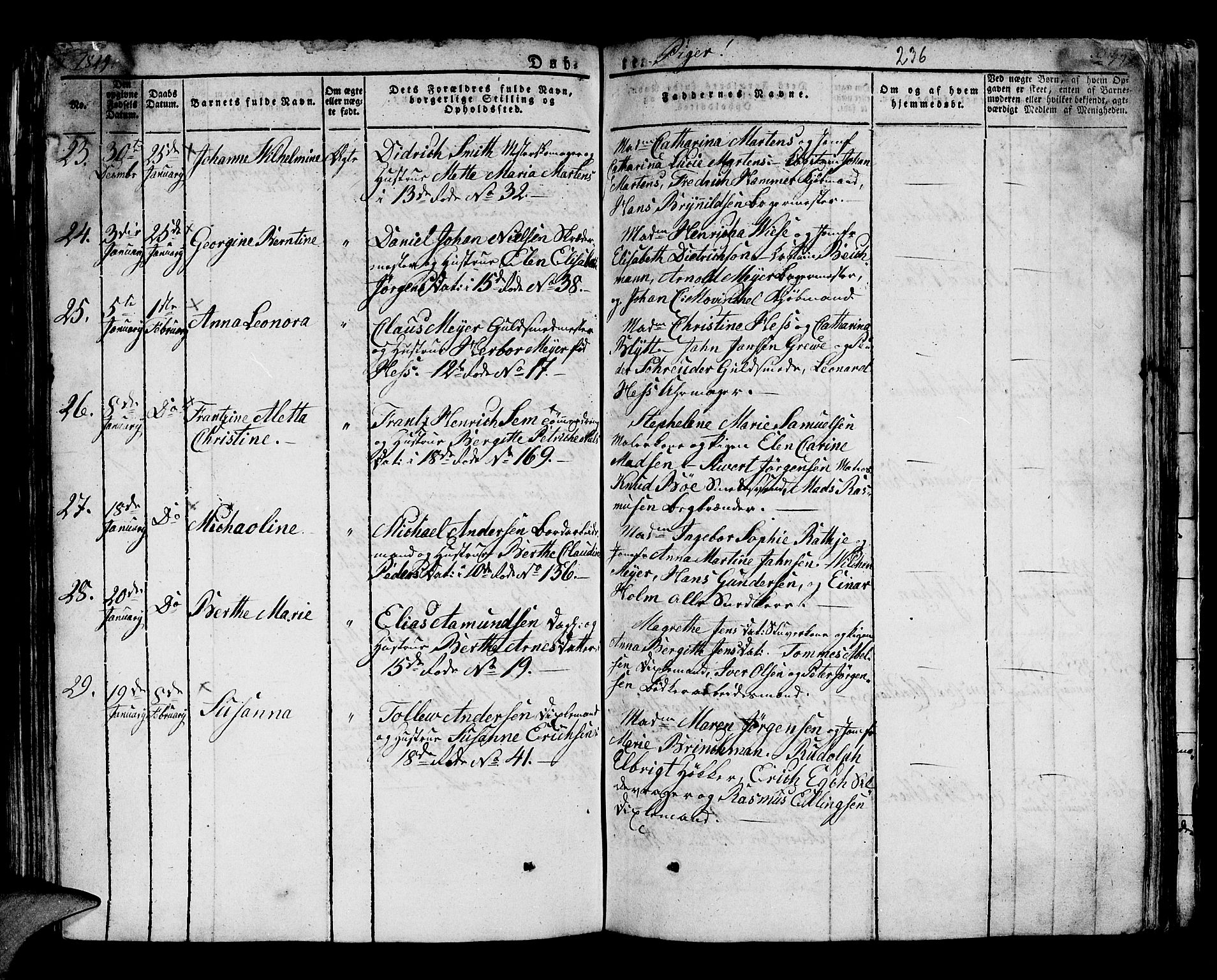 Domkirken sokneprestembete, AV/SAB-A-74801/H/Hab/L0005: Parish register (copy) no. A 5, 1821-1830, p. 236