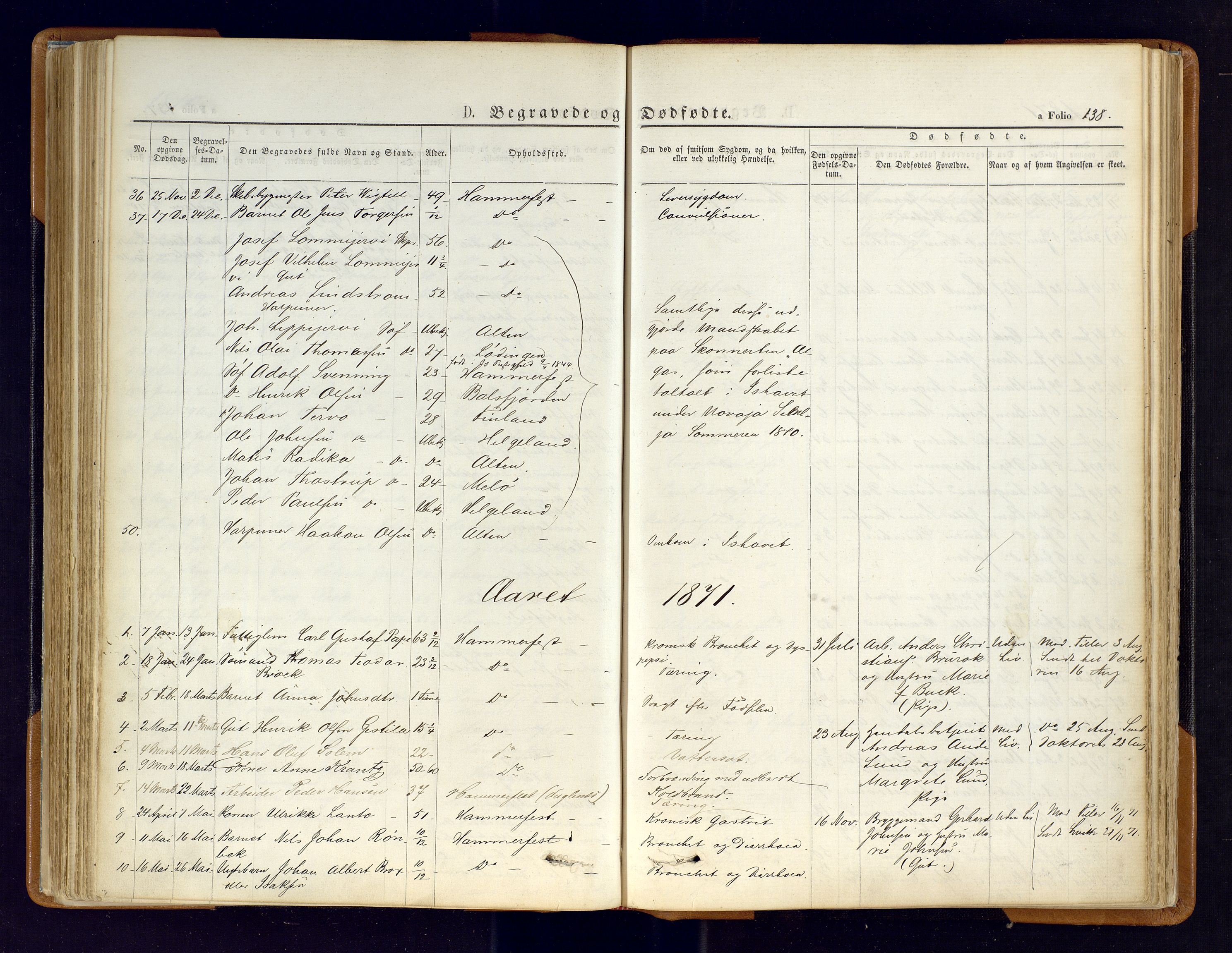 Hammerfest sokneprestkontor, SATØ/S-1347/H/Ha/L0006.kirke: Parish register (official) no. 6, 1869-1877, p. 138
