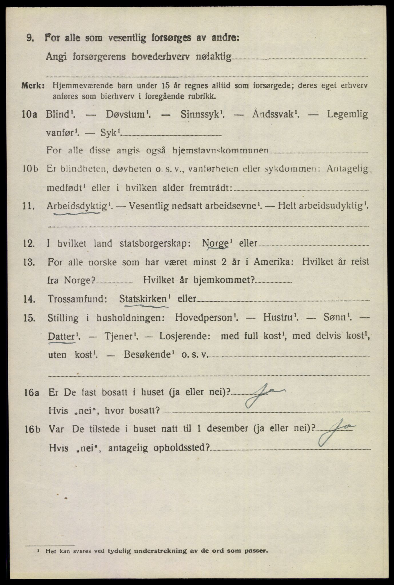 SAKO, 1920 census for Tyristrand, 1920, p. 1455