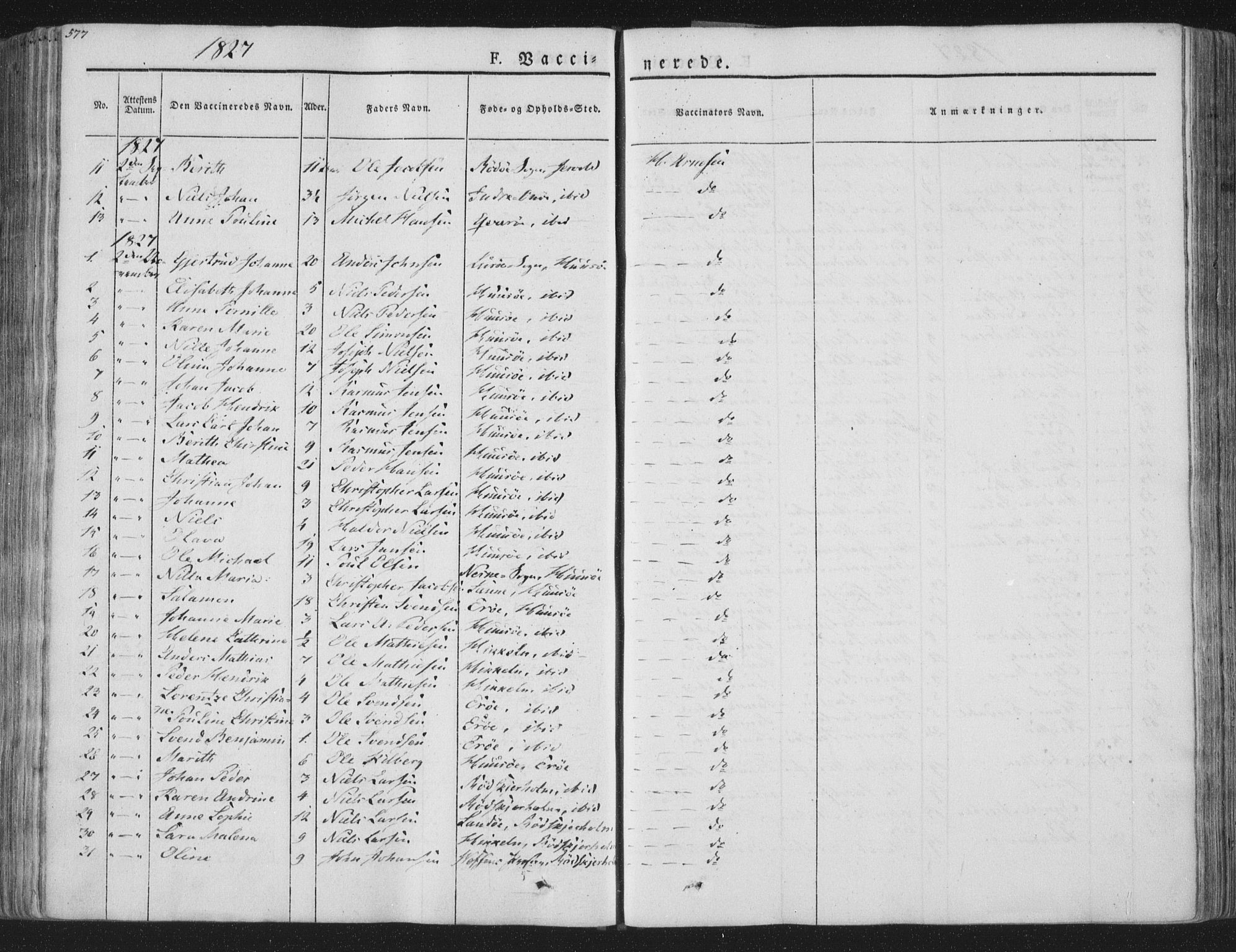 Ministerialprotokoller, klokkerbøker og fødselsregistre - Nordland, AV/SAT-A-1459/839/L0566: Parish register (official) no. 839A03, 1825-1862, p. 577