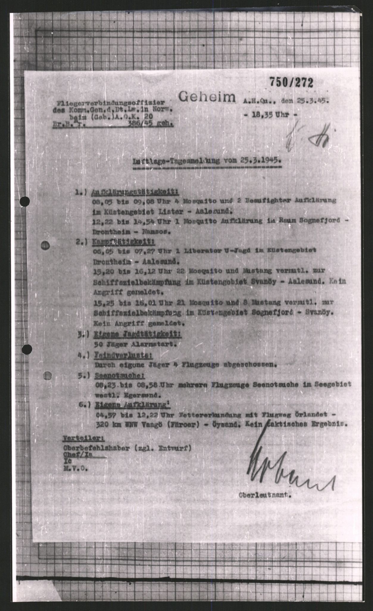 Forsvarets Overkommando. 2 kontor. Arkiv 11.4. Spredte tyske arkivsaker, AV/RA-RAFA-7031/D/Dar/Dara/L0008: Krigsdagbøker for 20. Gebirgs-Armee-Oberkommando (AOK 20), 1945, p. 675