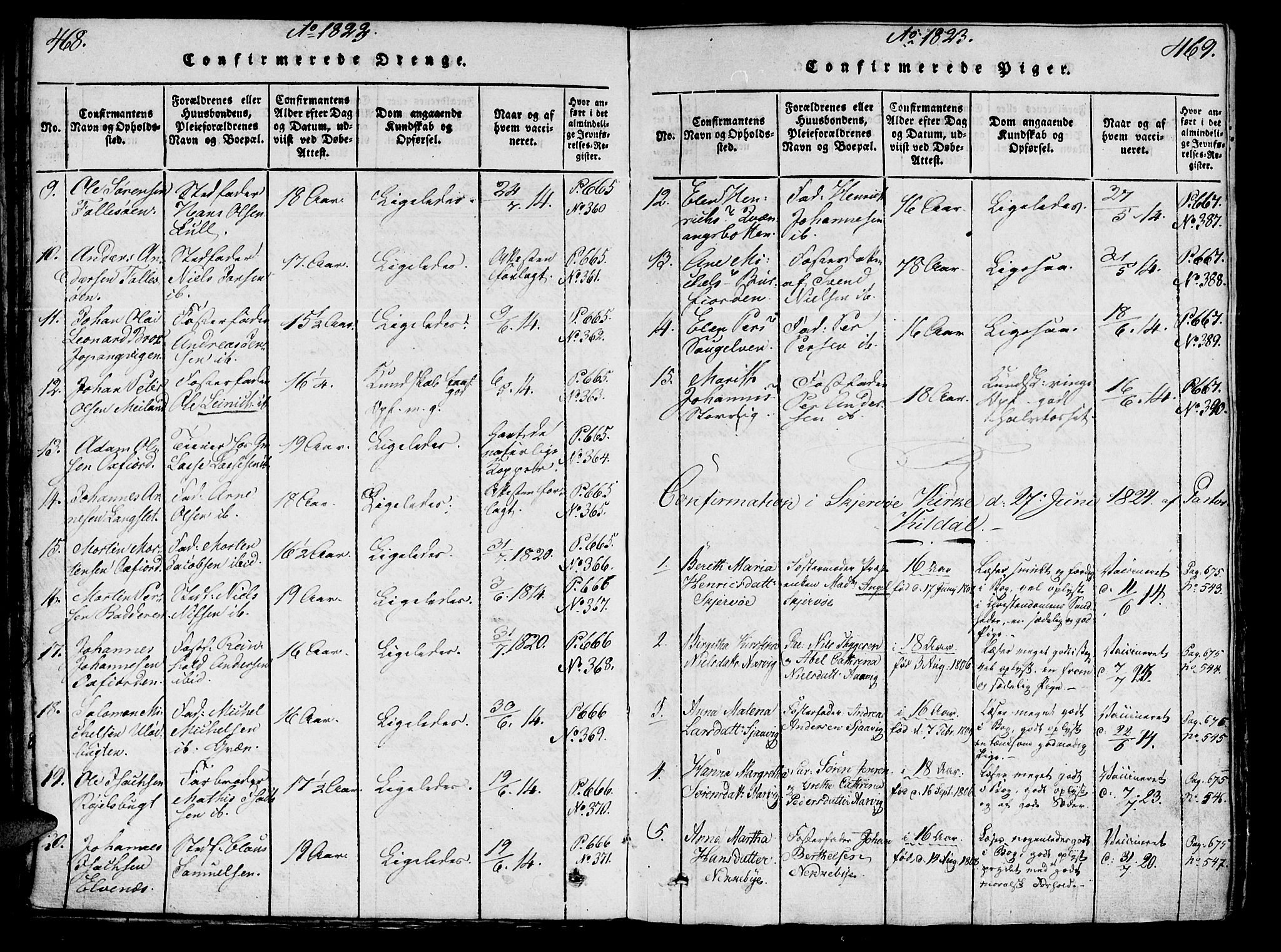 Skjervøy sokneprestkontor, AV/SATØ-S-1300/H/Ha/Haa/L0004kirke: Parish register (official) no. 4, 1820-1838, p. 468-469