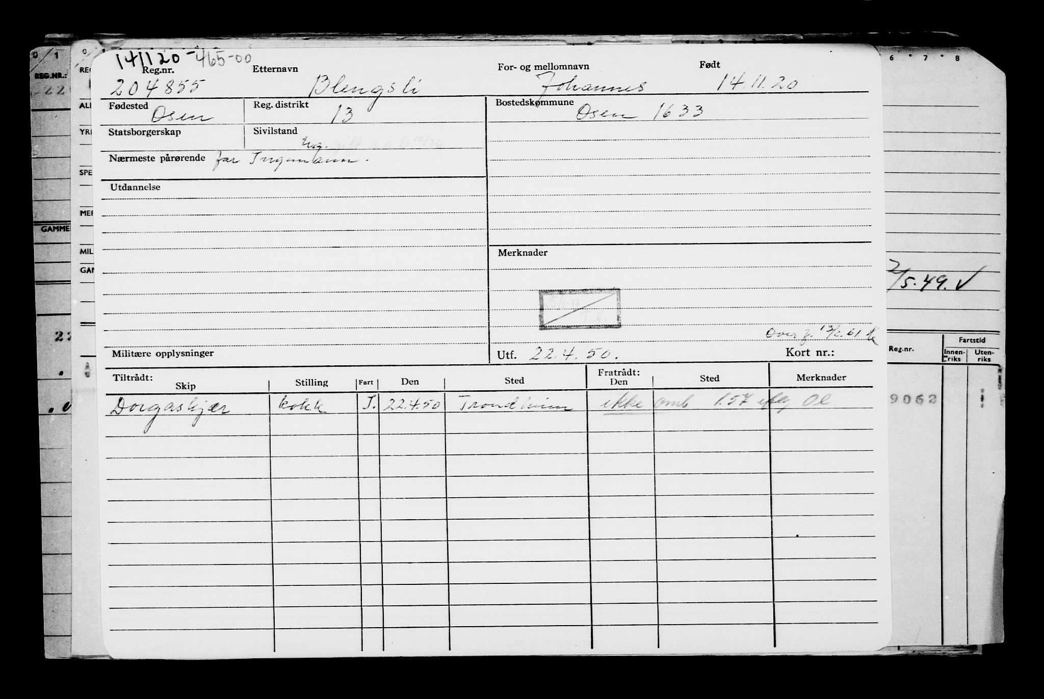 Direktoratet for sjømenn, AV/RA-S-3545/G/Gb/L0187: Hovedkort, 1920, p. 297