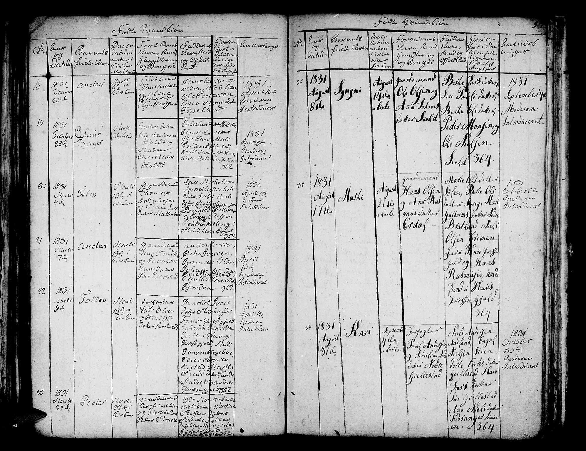 Fana Sokneprestembete, AV/SAB-A-75101/H/Hab/Habc/L0001: Parish register (copy) no. C 1, 1824-1837, p. 57